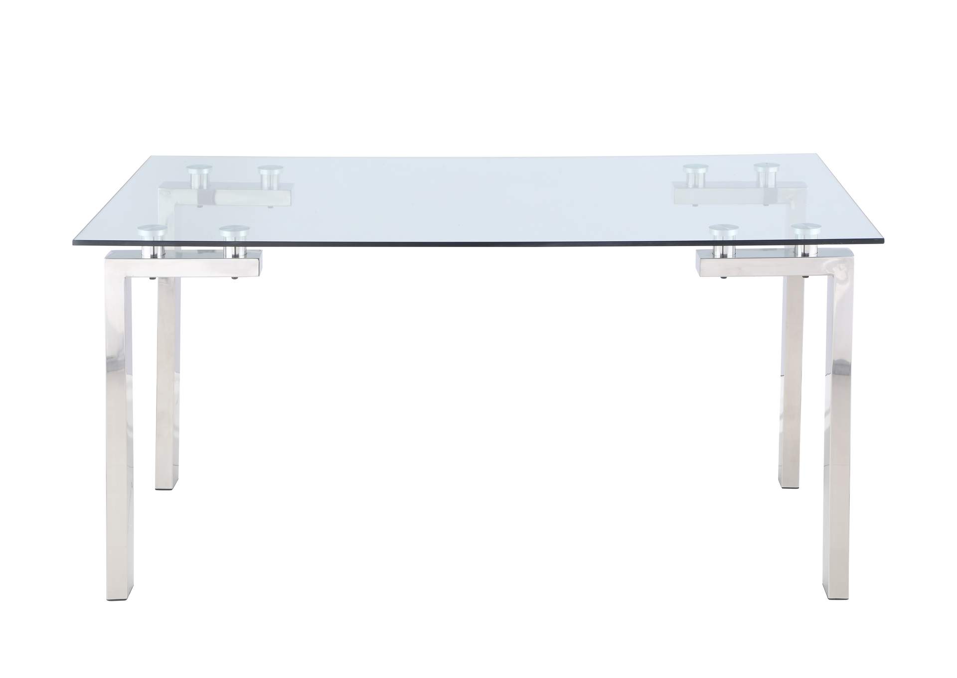 Contemporary Glass Top Dining Table,Chintaly Imports