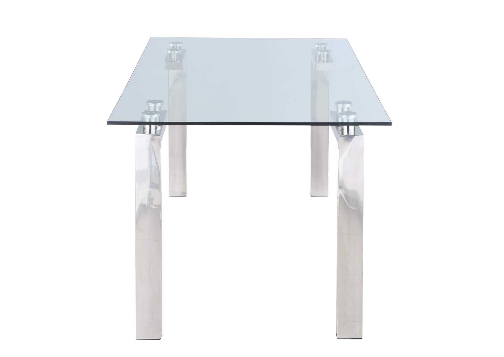 Cristina Contemporary Glass Dining Table,Chintaly Imports