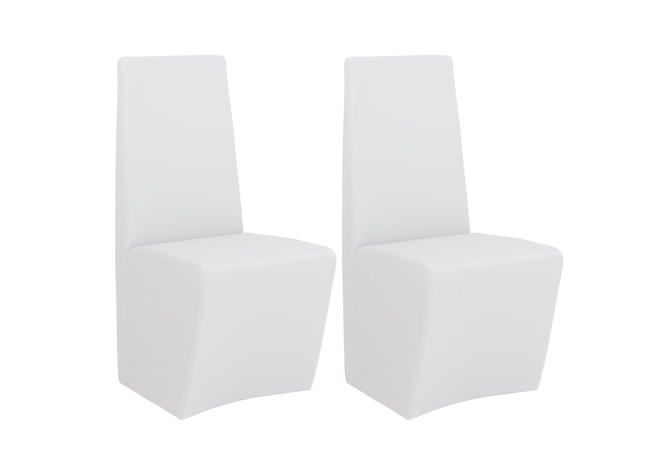 Cynthia White Fully Upholstered Side Chair (Set of 2),Chintaly Imports