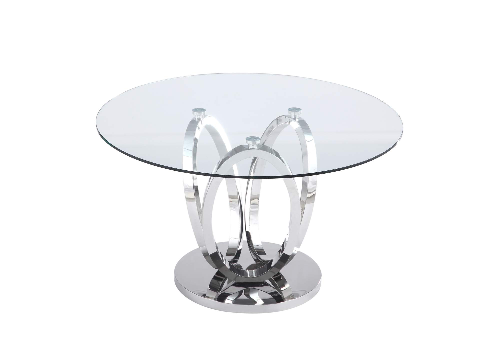 Contemporary Dining Room Set With Glass Top Table & 4 Chairs,Chintaly Imports