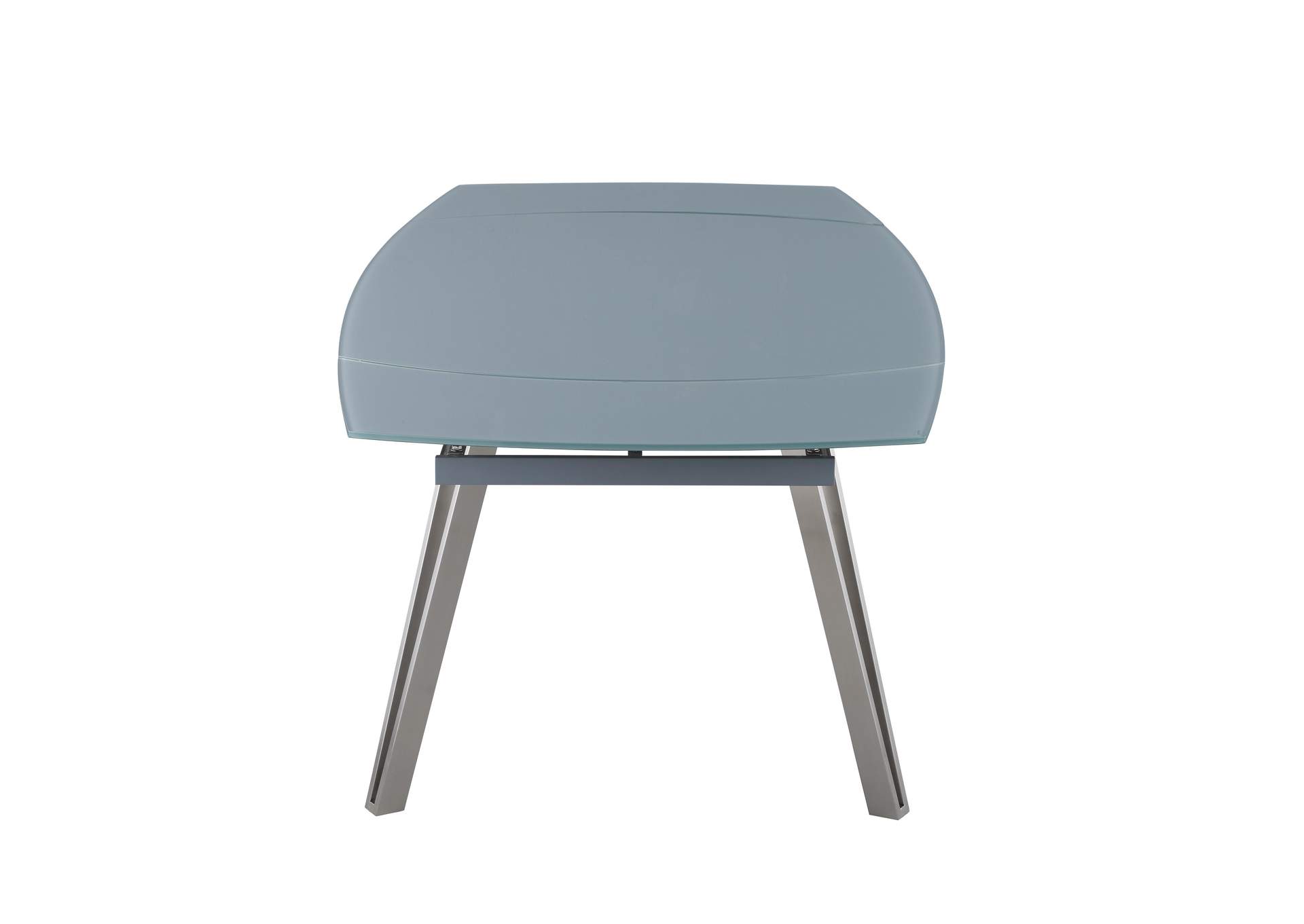 Contemporary Motion-Extendable Gray Glass Table,Chintaly Imports