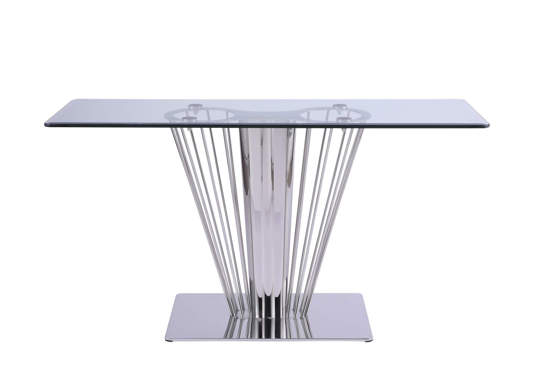 Fernanda Contemporary Glass Sofa Table,Chintaly Imports