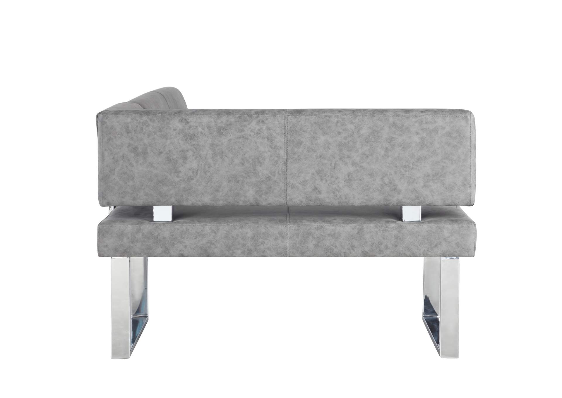 Modern Gray Reversible Upholstered Nook,Chintaly Imports
