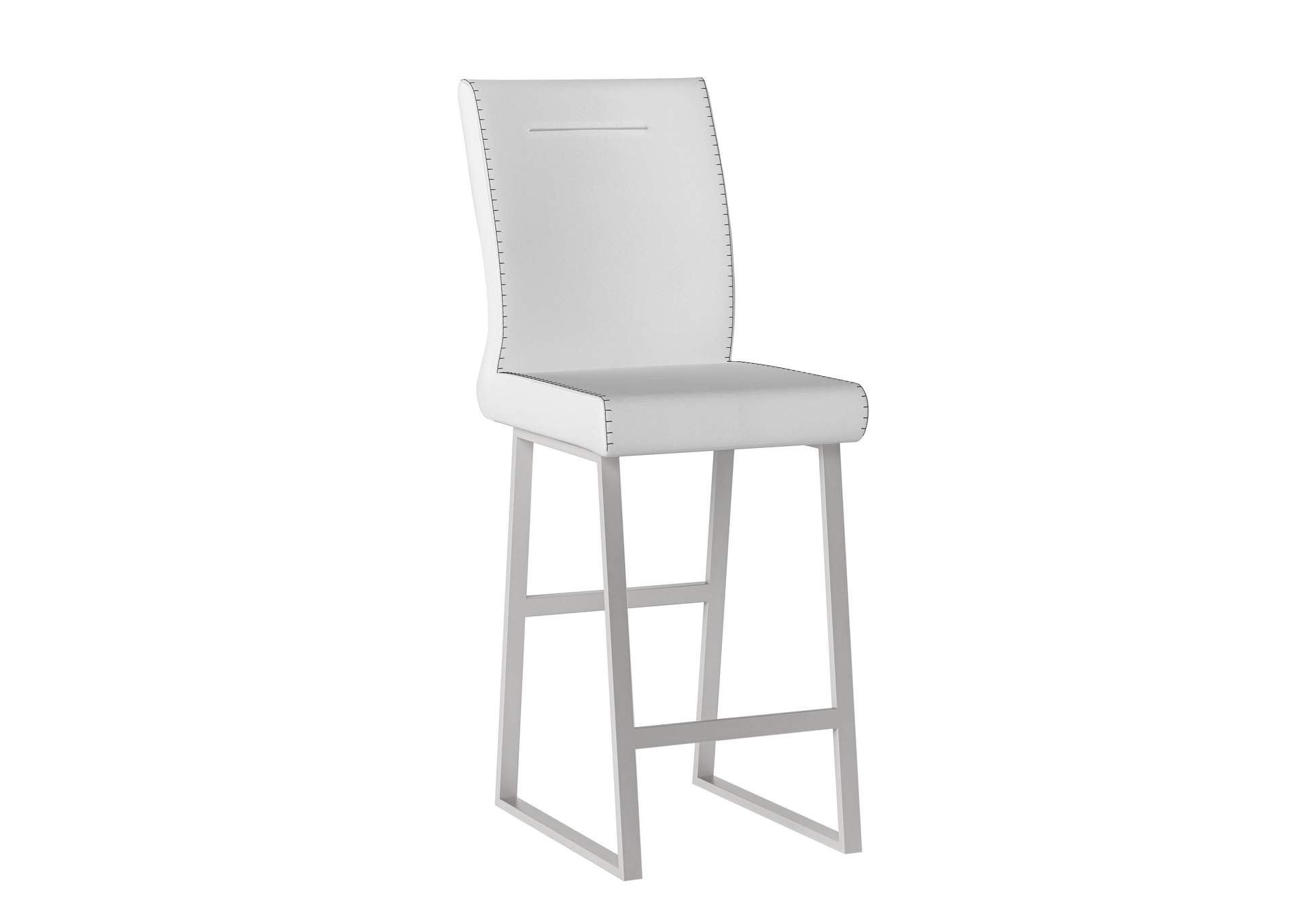 Contemporary Counter Height Stool With Highlight Stitching,Chintaly Imports