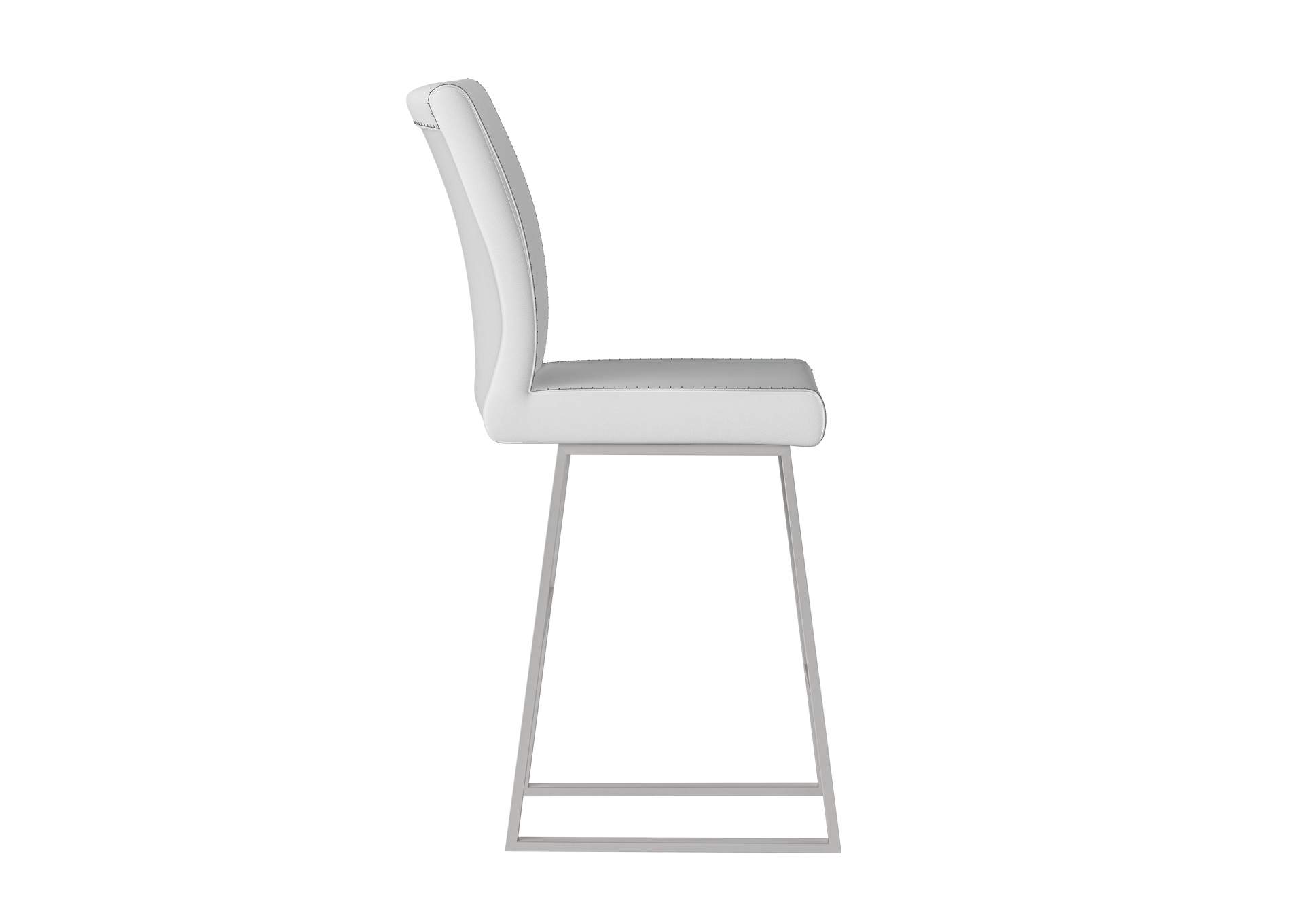 Contemporary Counter Height Stool With Highlight Stitching,Chintaly Imports