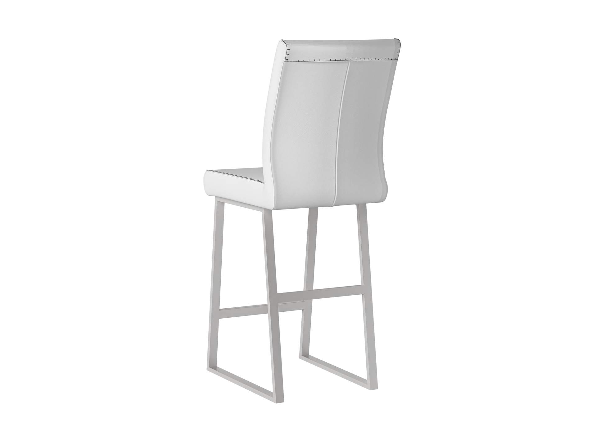 Contemporary Counter Height Stool With Highlight Stitching,Chintaly Imports