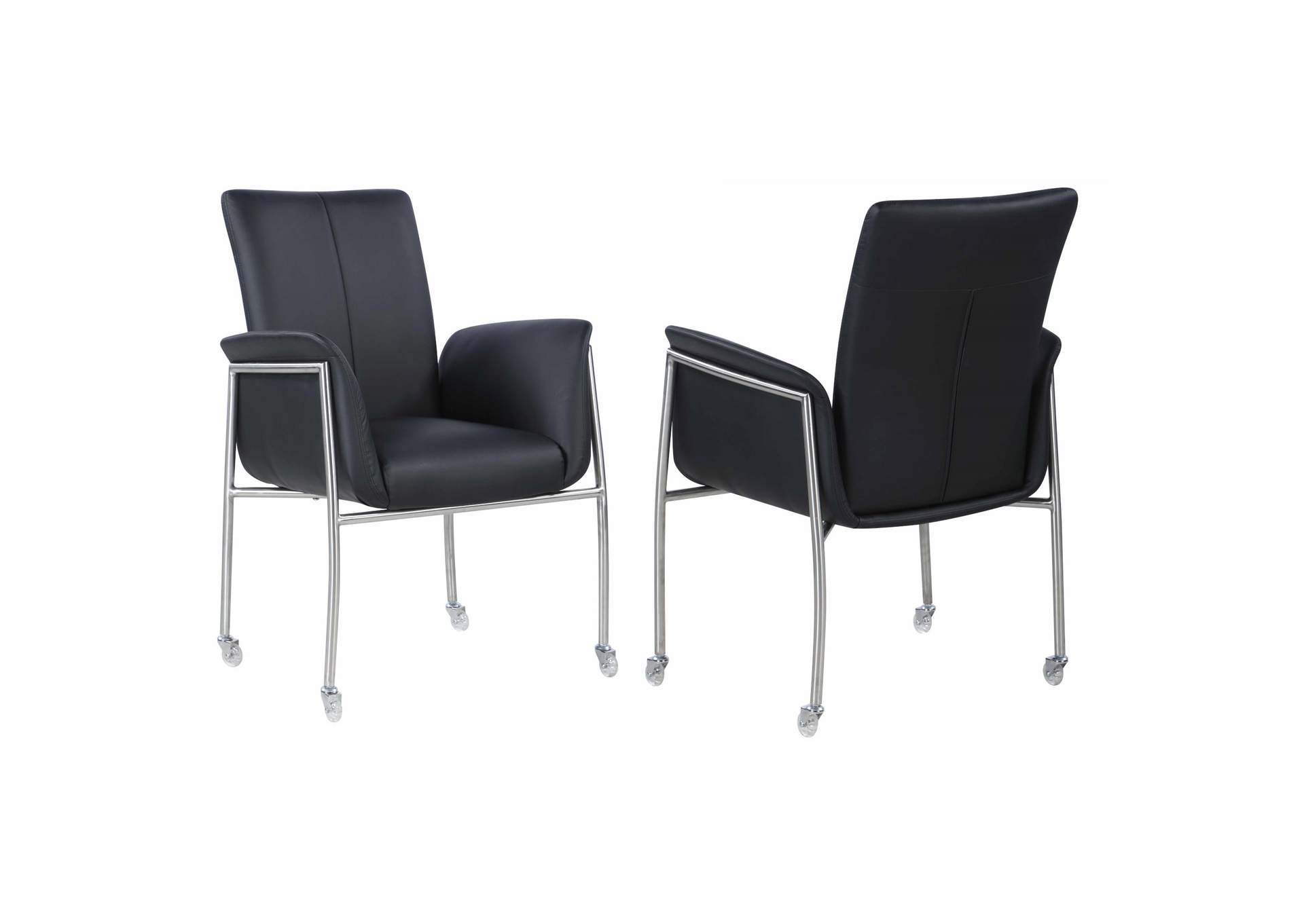 Contemporary Arm Chair With Casters,Chintaly Imports
