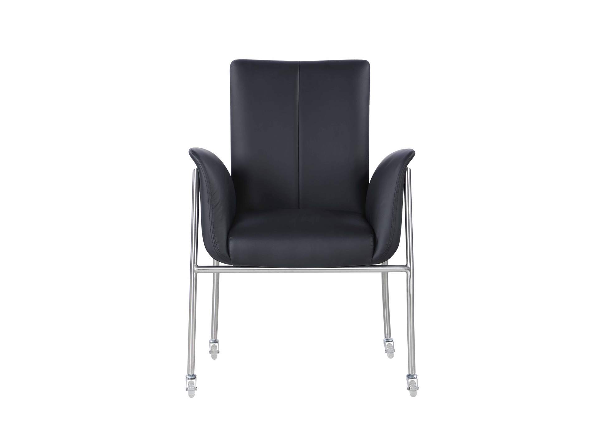 Contemporary Arm Chair With Casters,Chintaly Imports