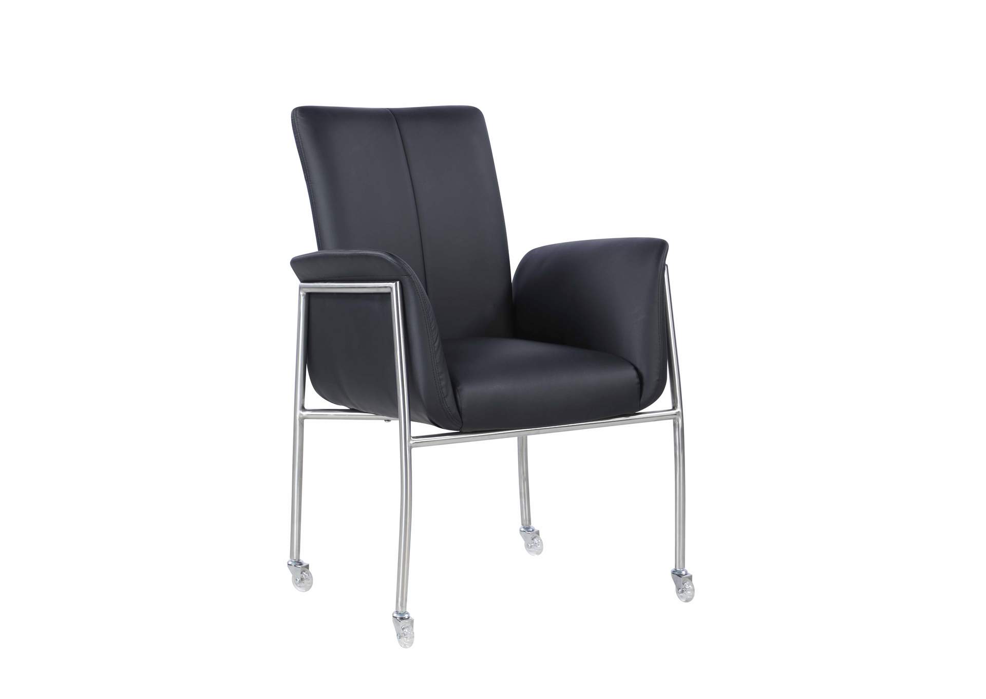 Contemporary Arm Chair With Casters,Chintaly Imports