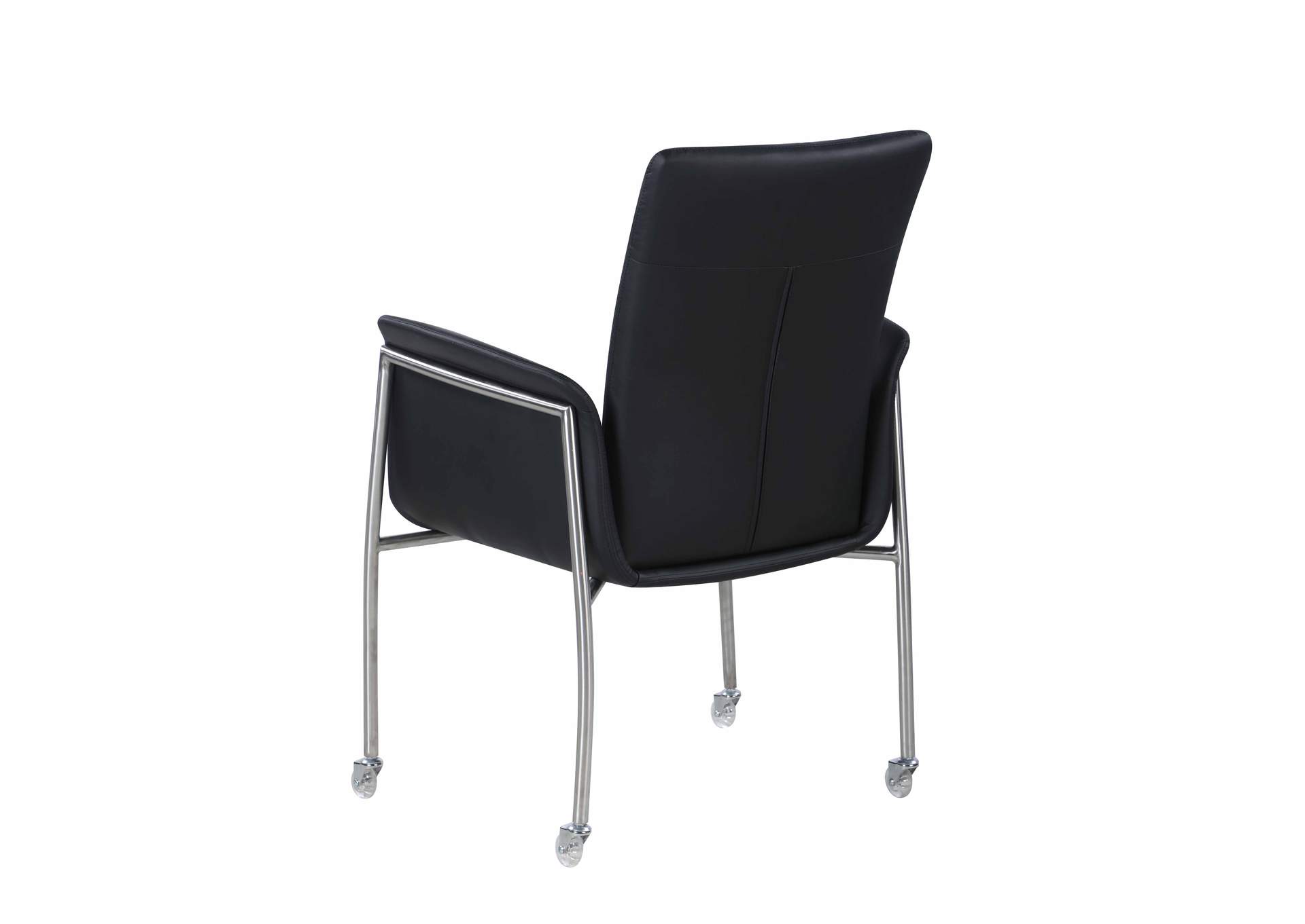 Contemporary Arm Chair With Casters,Chintaly Imports