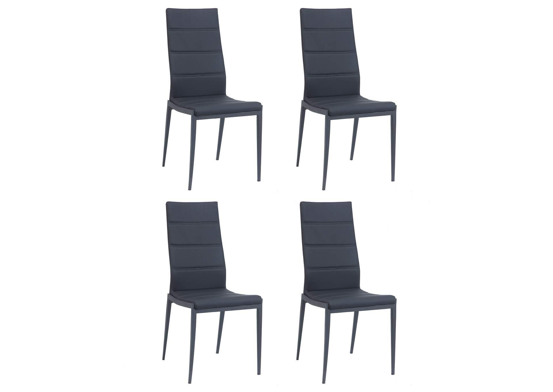 Jackie matte Stitched-Back Side Chair [Set of 4],Chintaly Imports