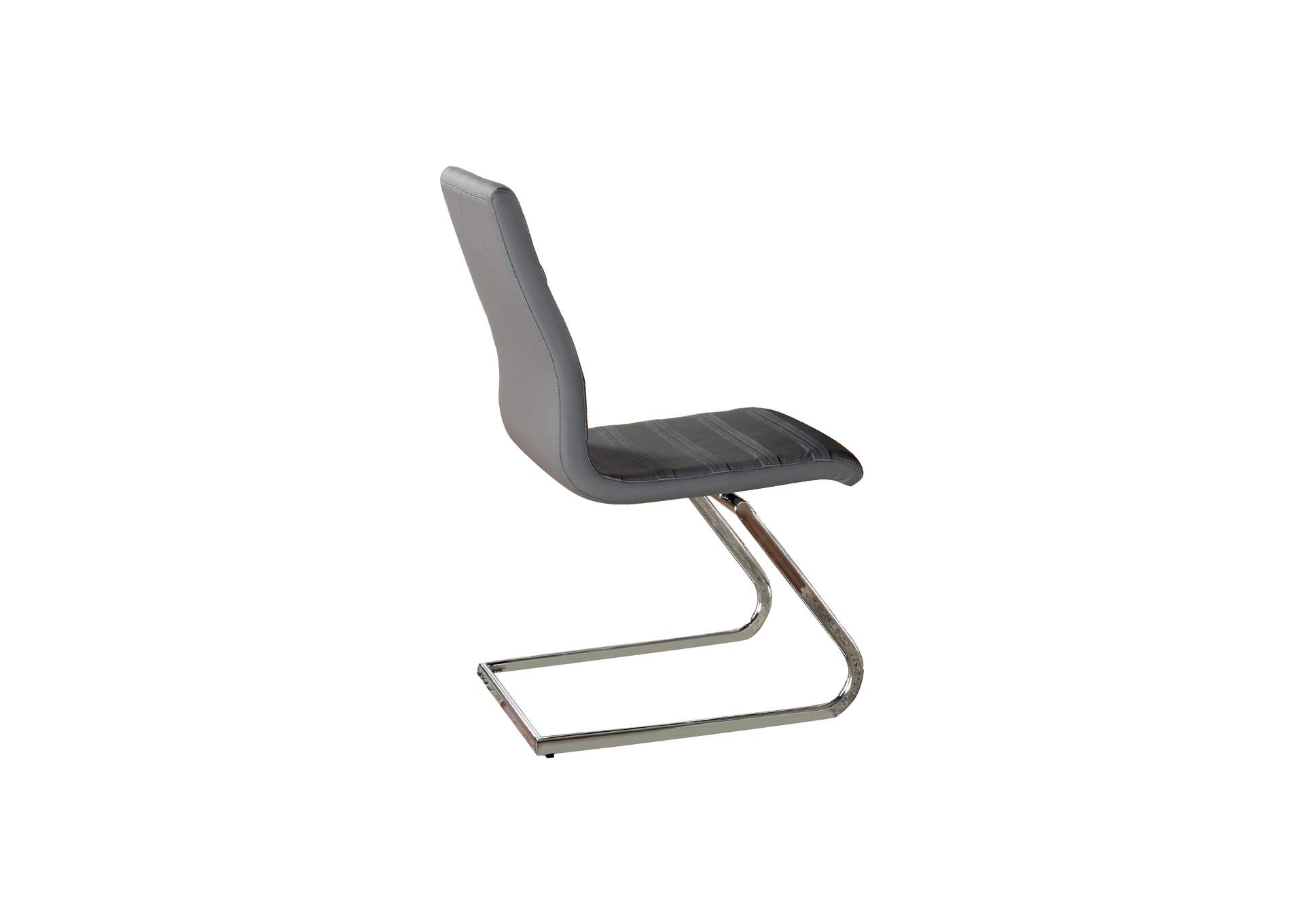 Contemporary Cantilever Side Chair w/ Double Stitching,Chintaly Imports