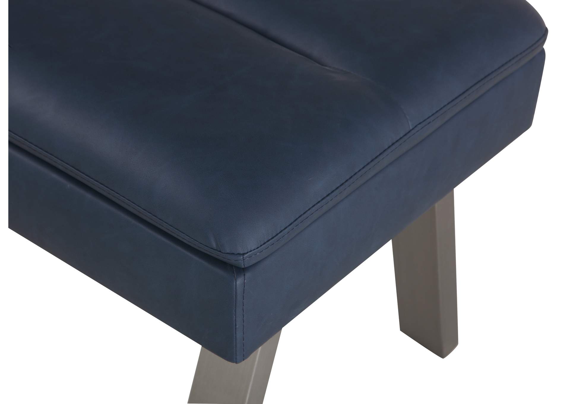 Tufted Bench w/ Underseat Storage & Steel Legs,Chintaly Imports