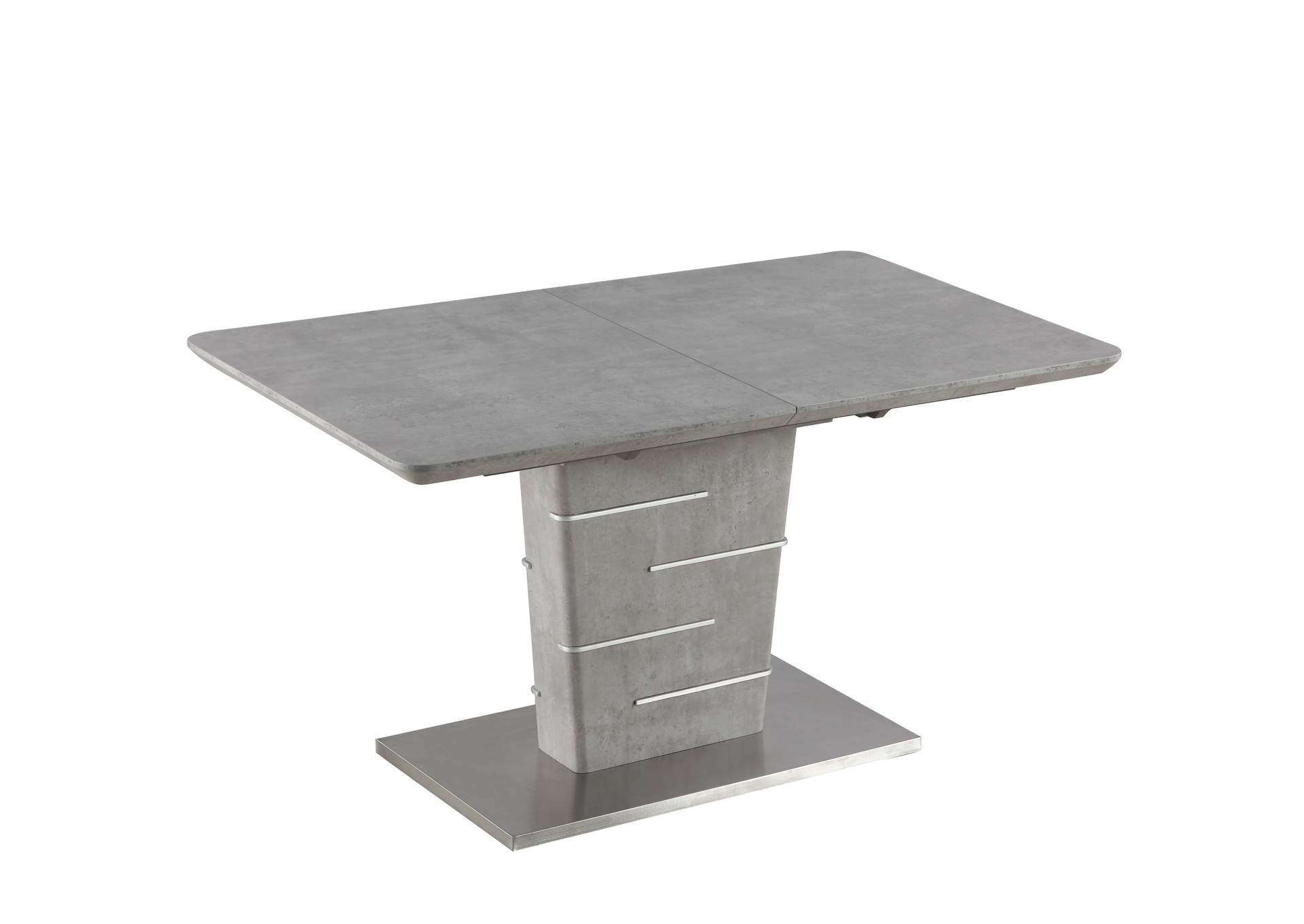Concrete Veneer Top Dining Table w/ Butterfly Extension,Chintaly Imports