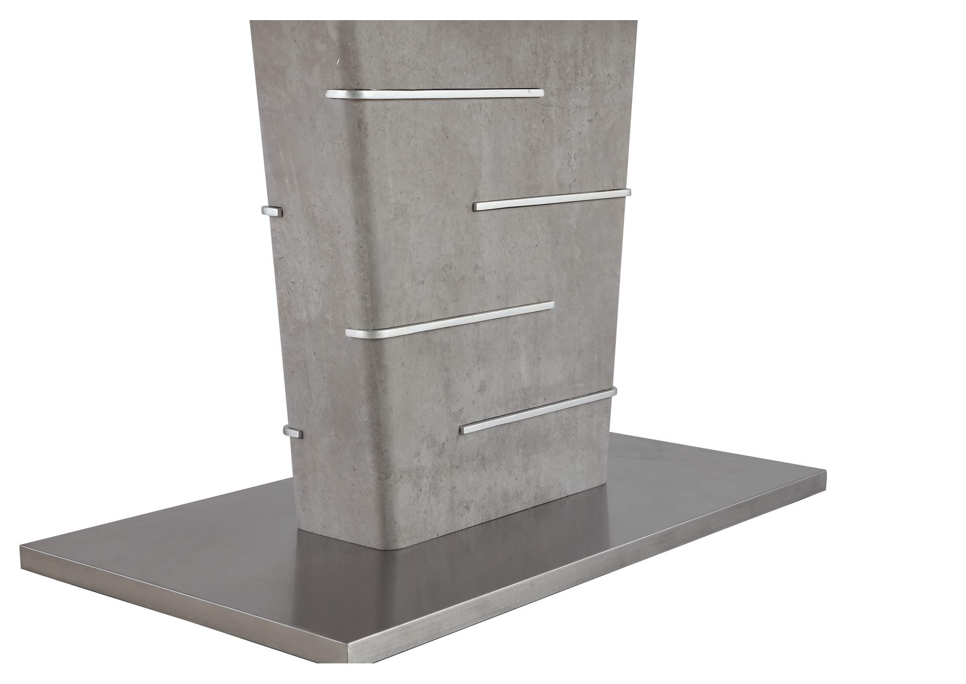 Concrete Veneer Top Dining Table w/ Butterfly Extension,Chintaly Imports