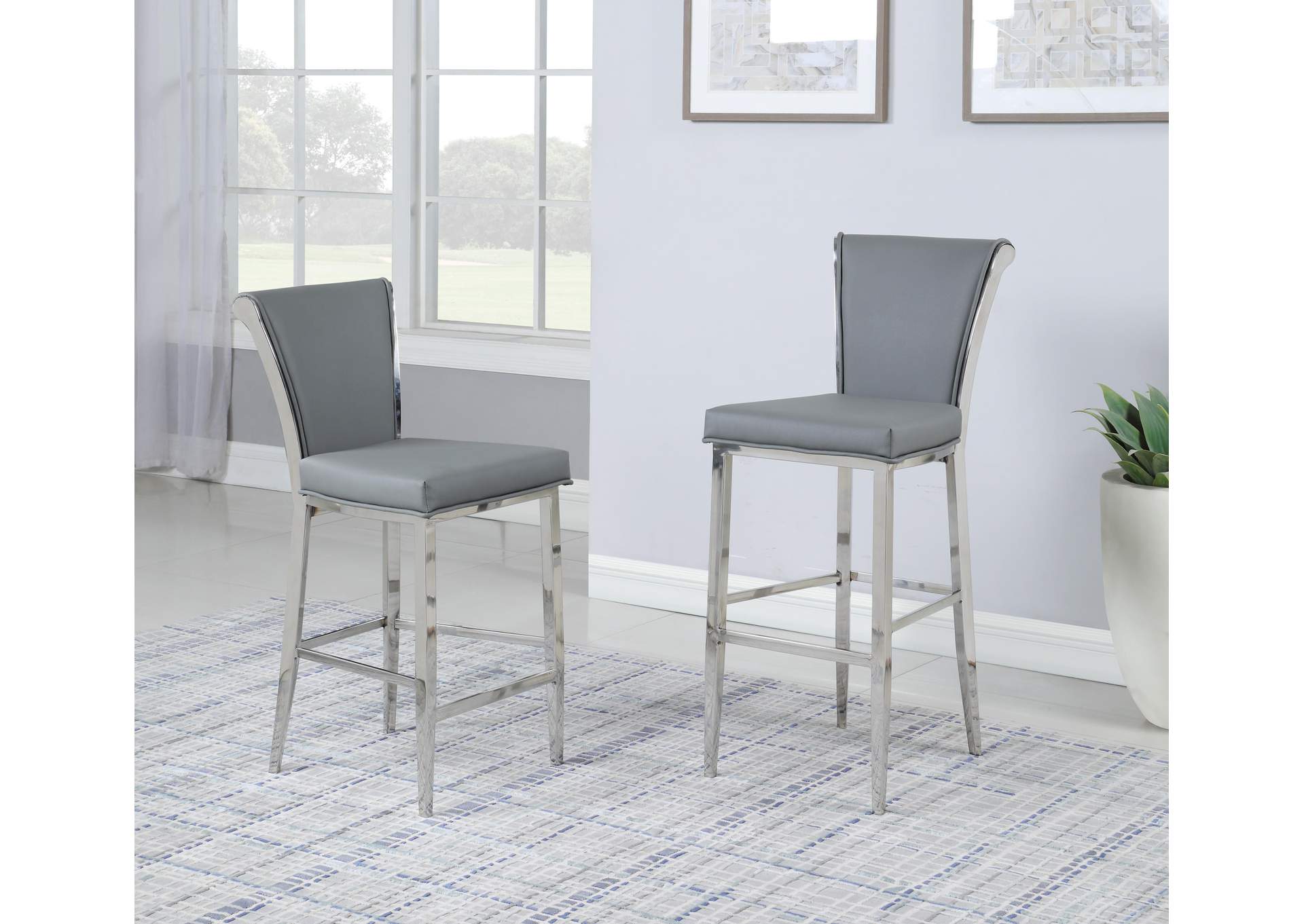 Contemporary Flare Back Bar Stool,Chintaly Imports
