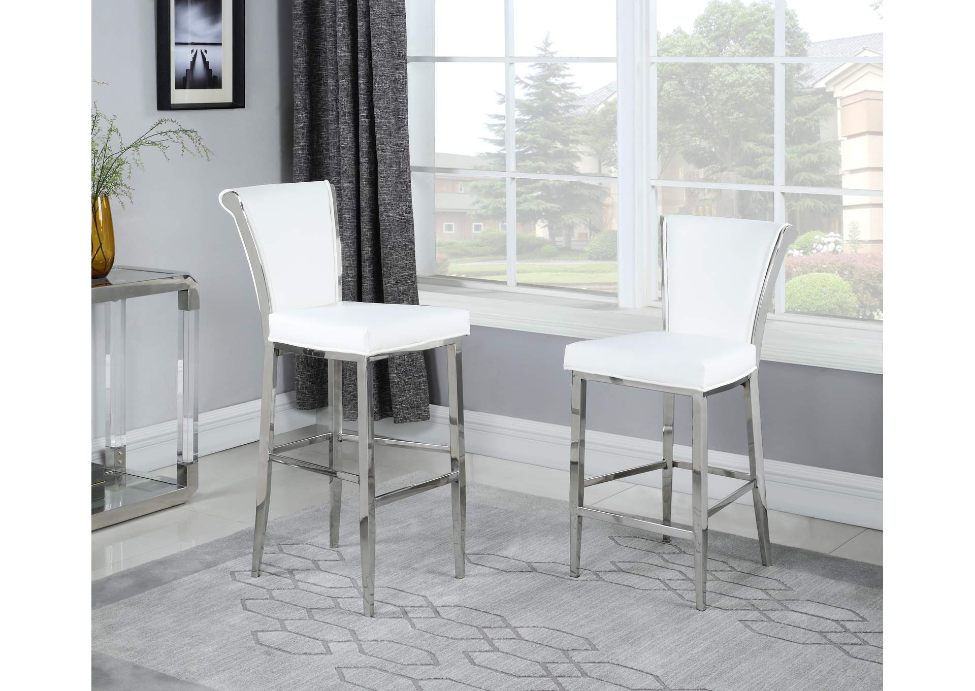 Contemporary Flare Back Bar Stool,Chintaly Imports