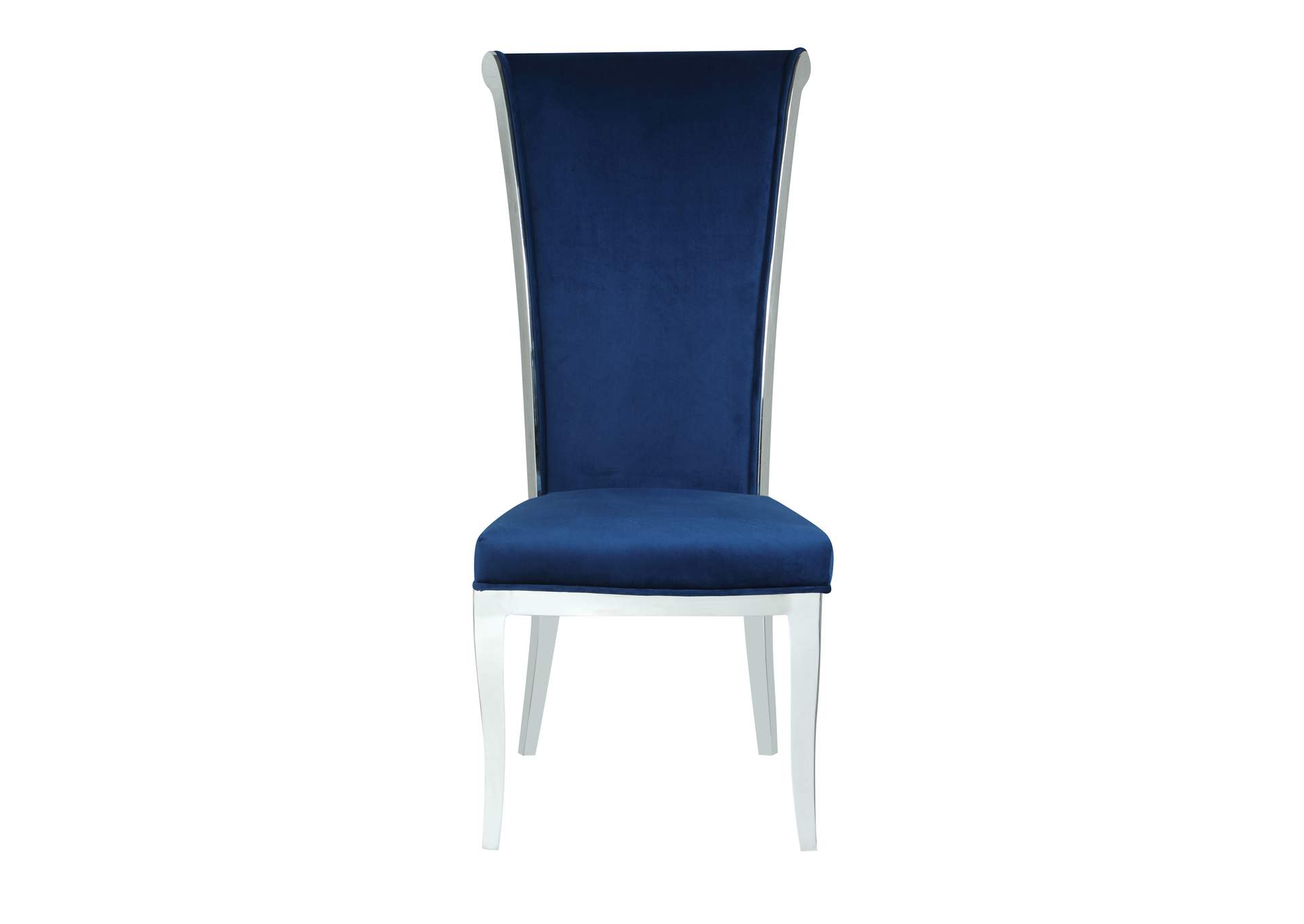 Contemporary Tall Roll Back Side Chair (Set of 2),Chintaly Imports