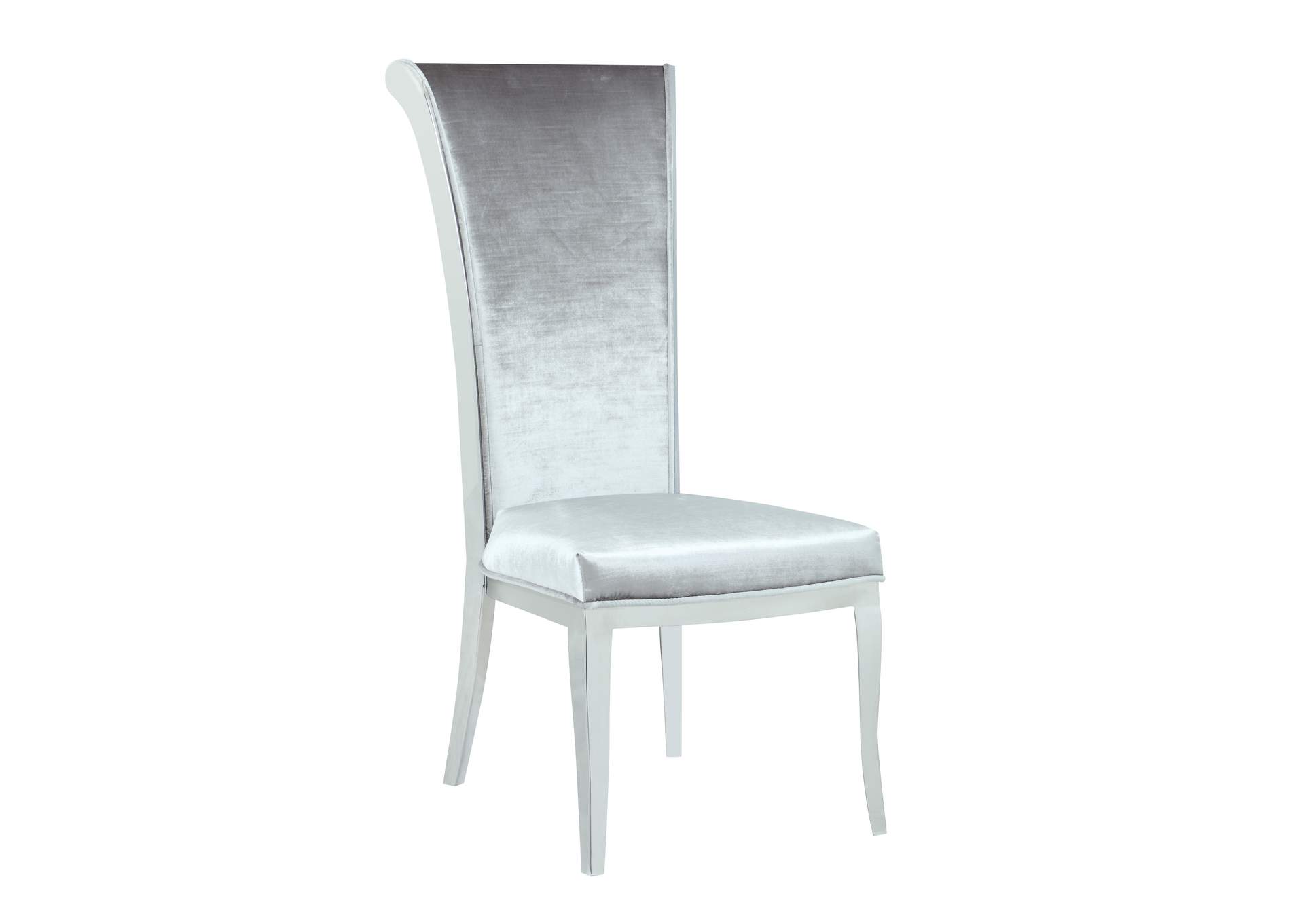 Contemporary Tall Roll Back Side Chair (Set of 2),Chintaly Imports