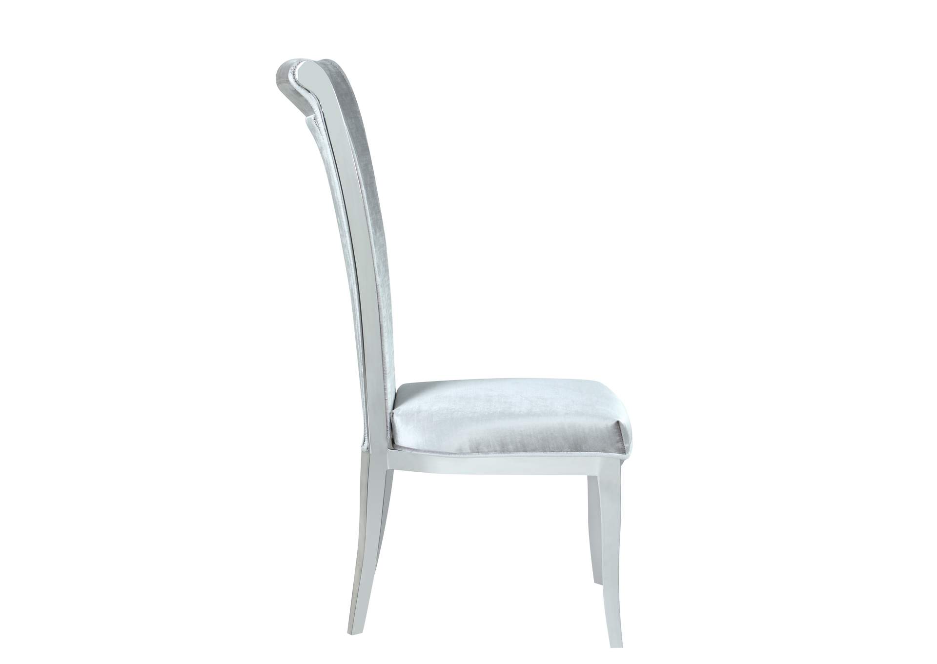 Contemporary Tall Roll Back Side Chair (Set of 2),Chintaly Imports