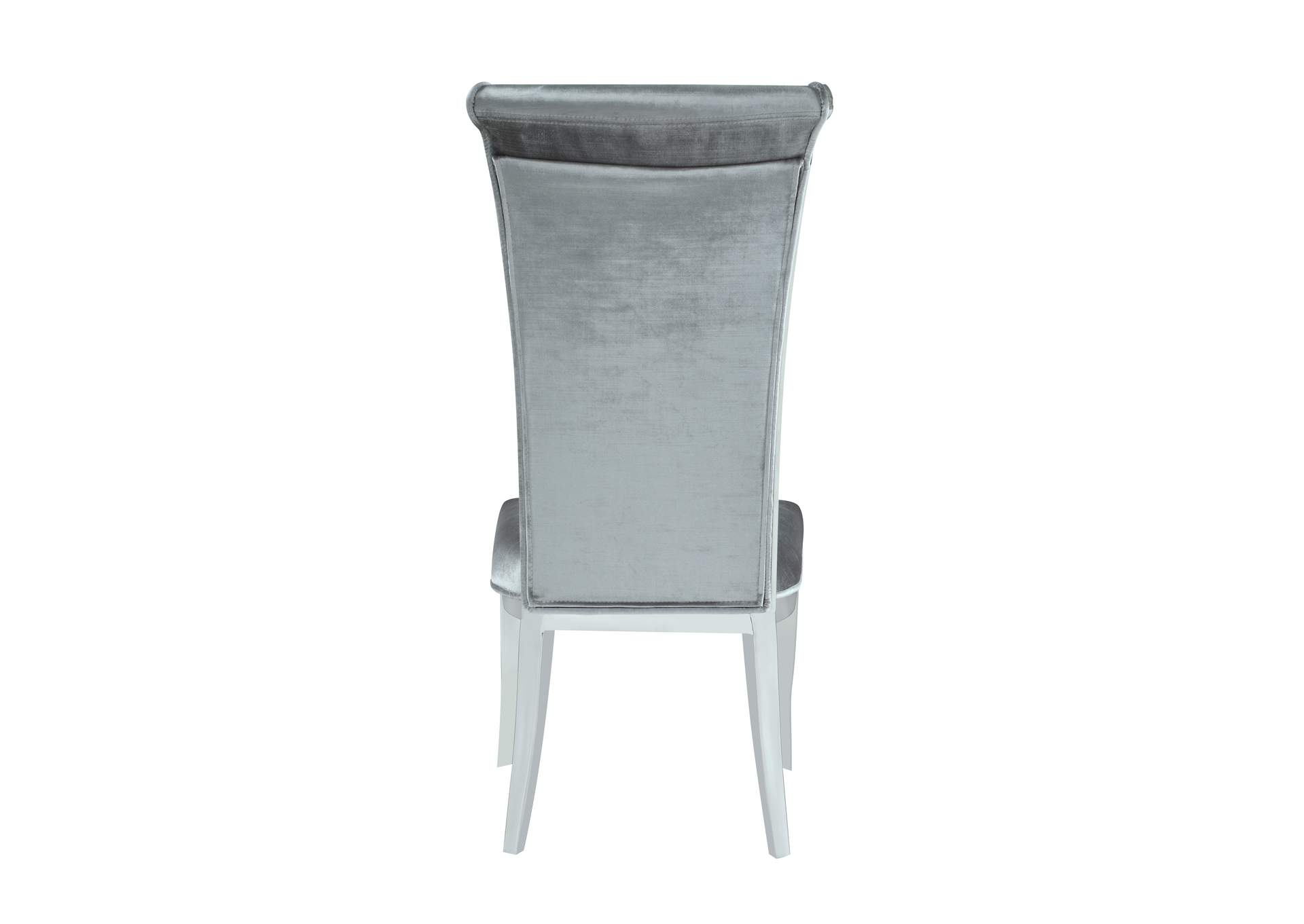 Contemporary Tall Roll Back Side Chair (Set of 2),Chintaly Imports