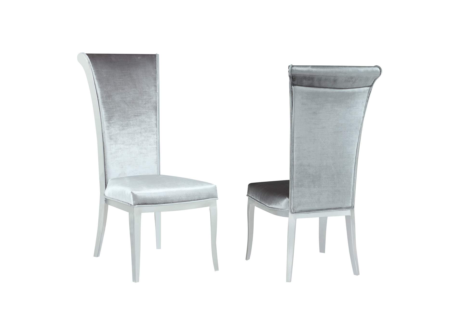 Dining Set With Extendable Carrara Marble Table & 4 High-Back Chairs,Chintaly Imports