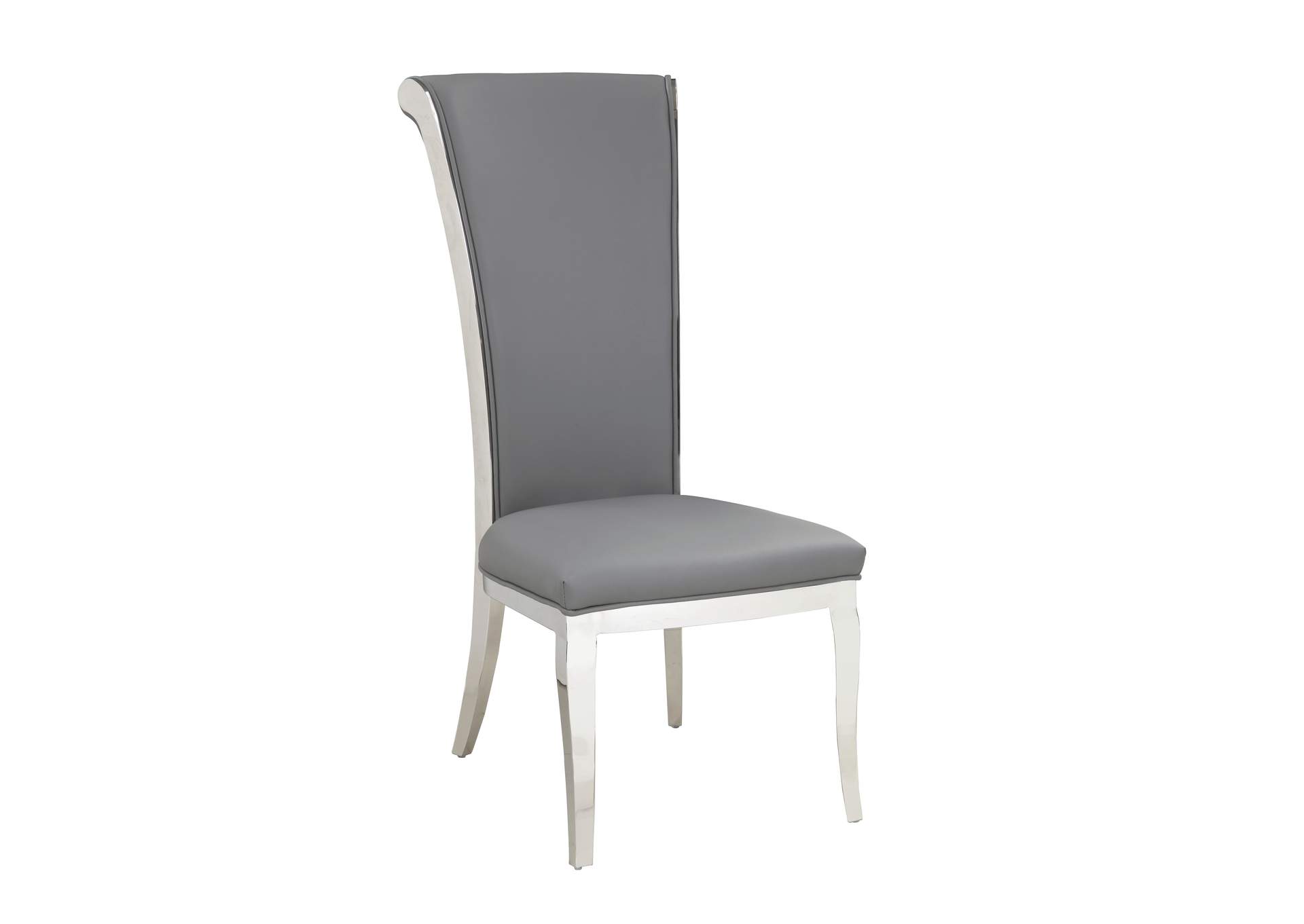 Contemporary Tall Roll Back Side Chair (Set of 2),Chintaly Imports