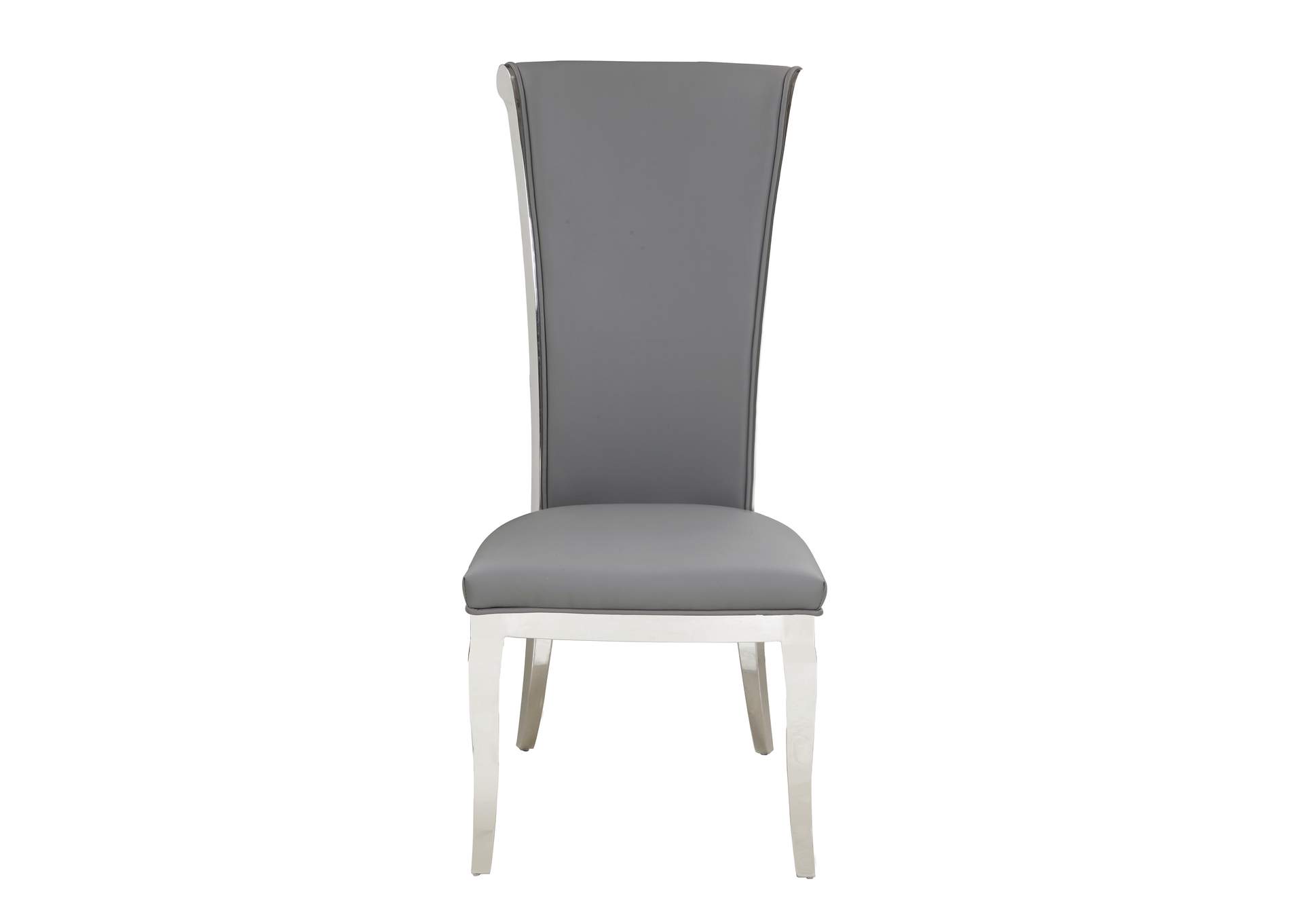 Contemporary Tall Roll Back Side Chair (Set of 2),Chintaly Imports