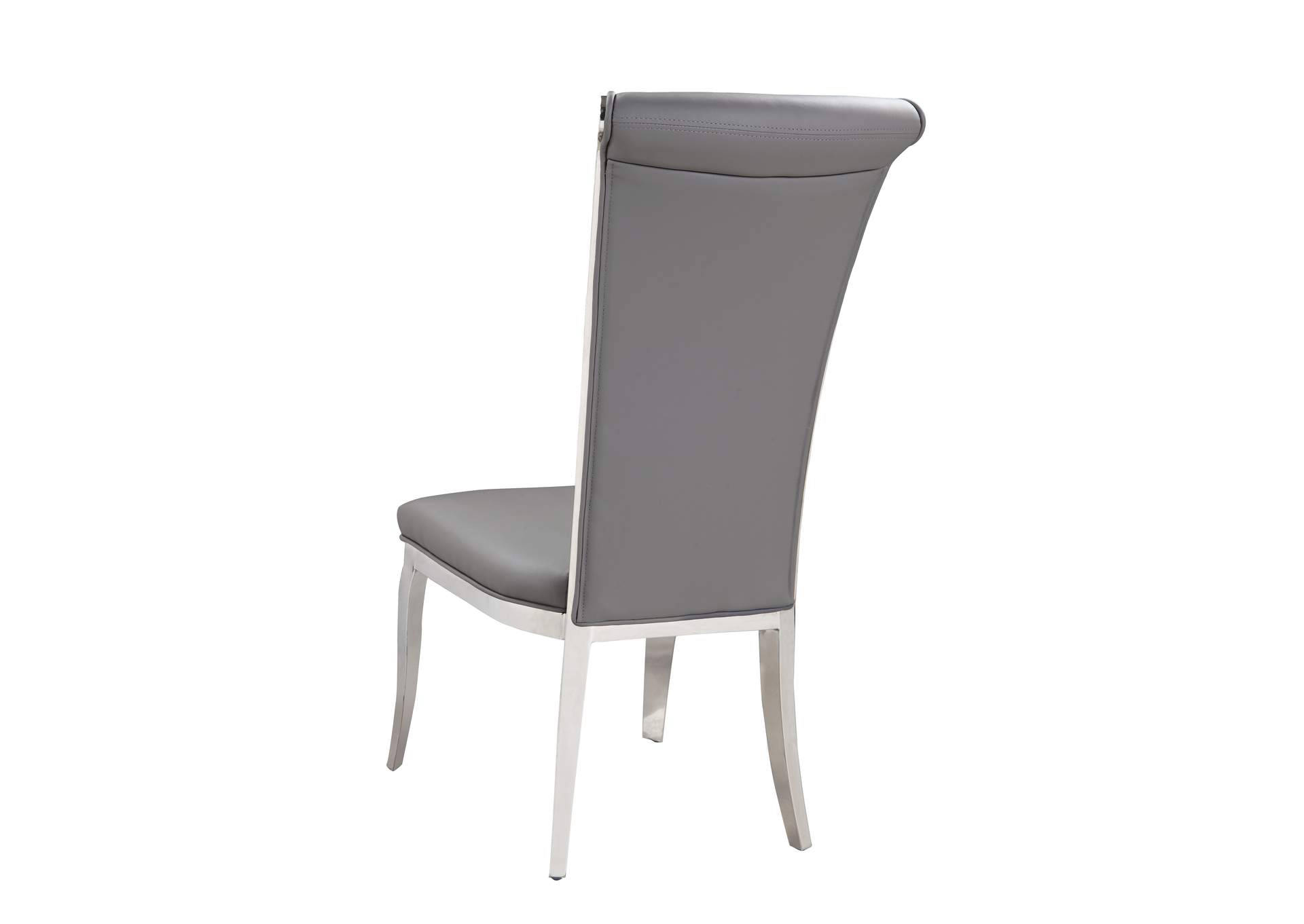 Contemporary Tall Roll Back Side Chair (Set of 2),Chintaly Imports