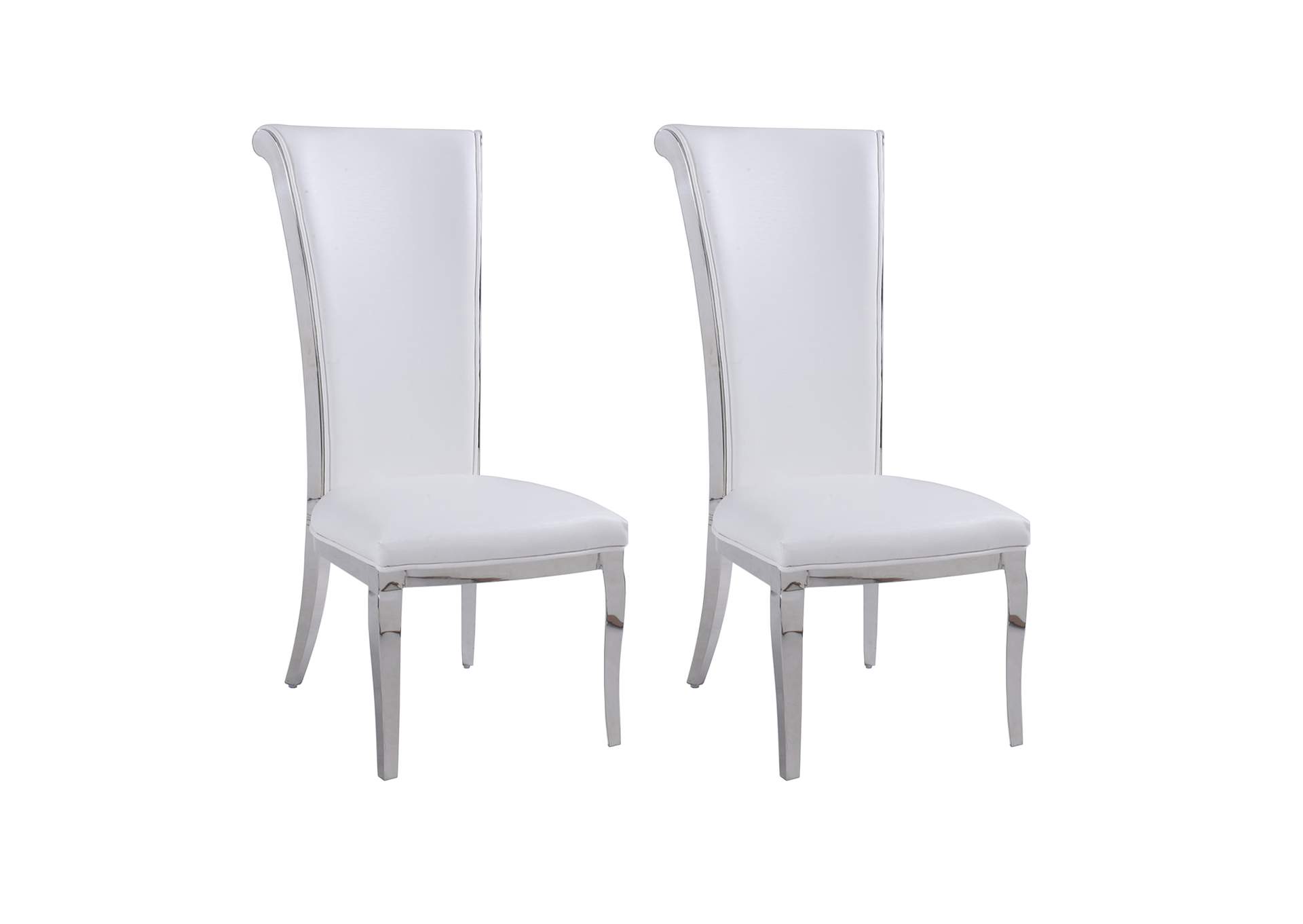 Contemporary Tall Roll Back Side Chair,Chintaly Imports