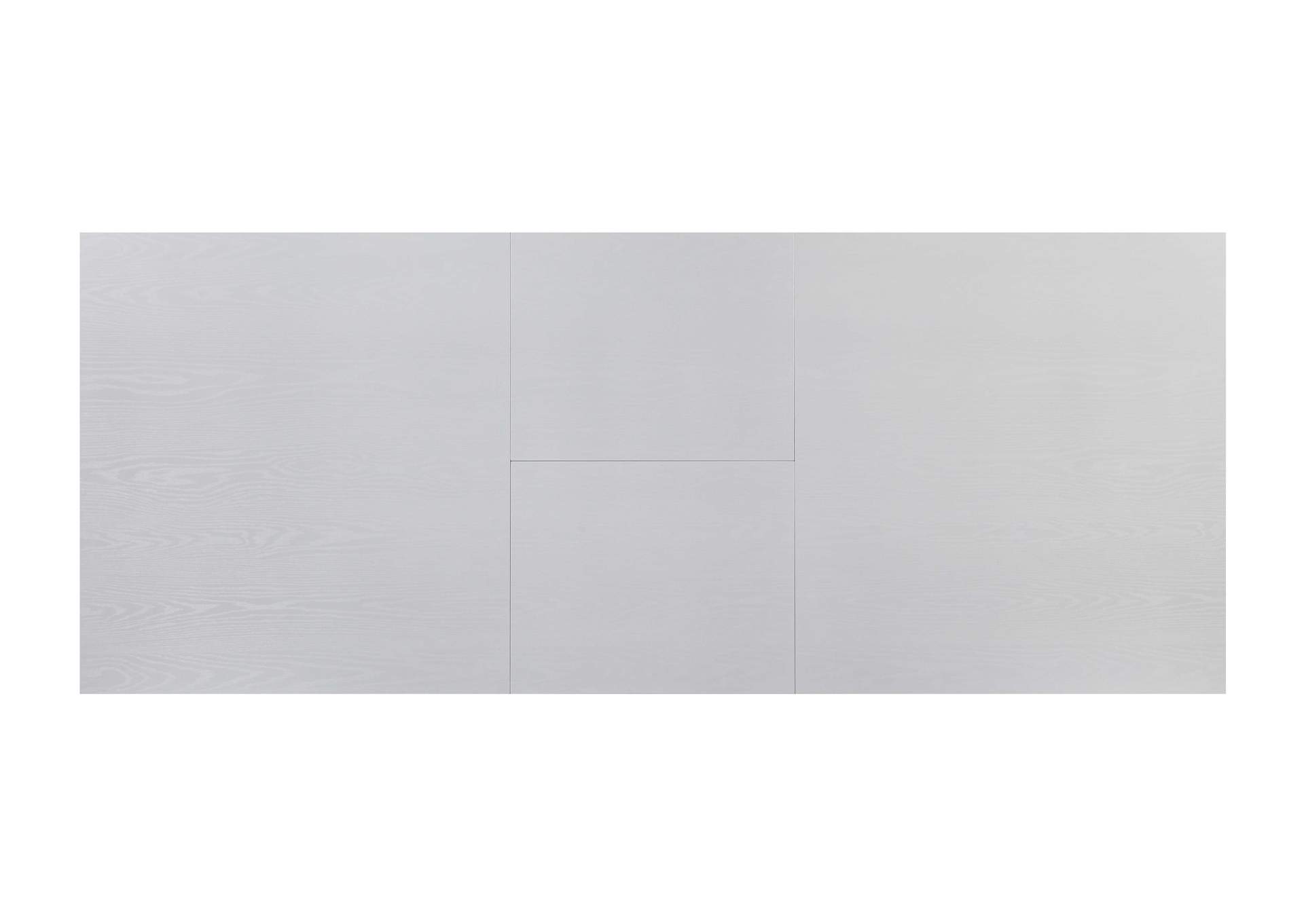 Contemporary Extendable Gray Dining Table w/ Steel Frame,Chintaly Imports