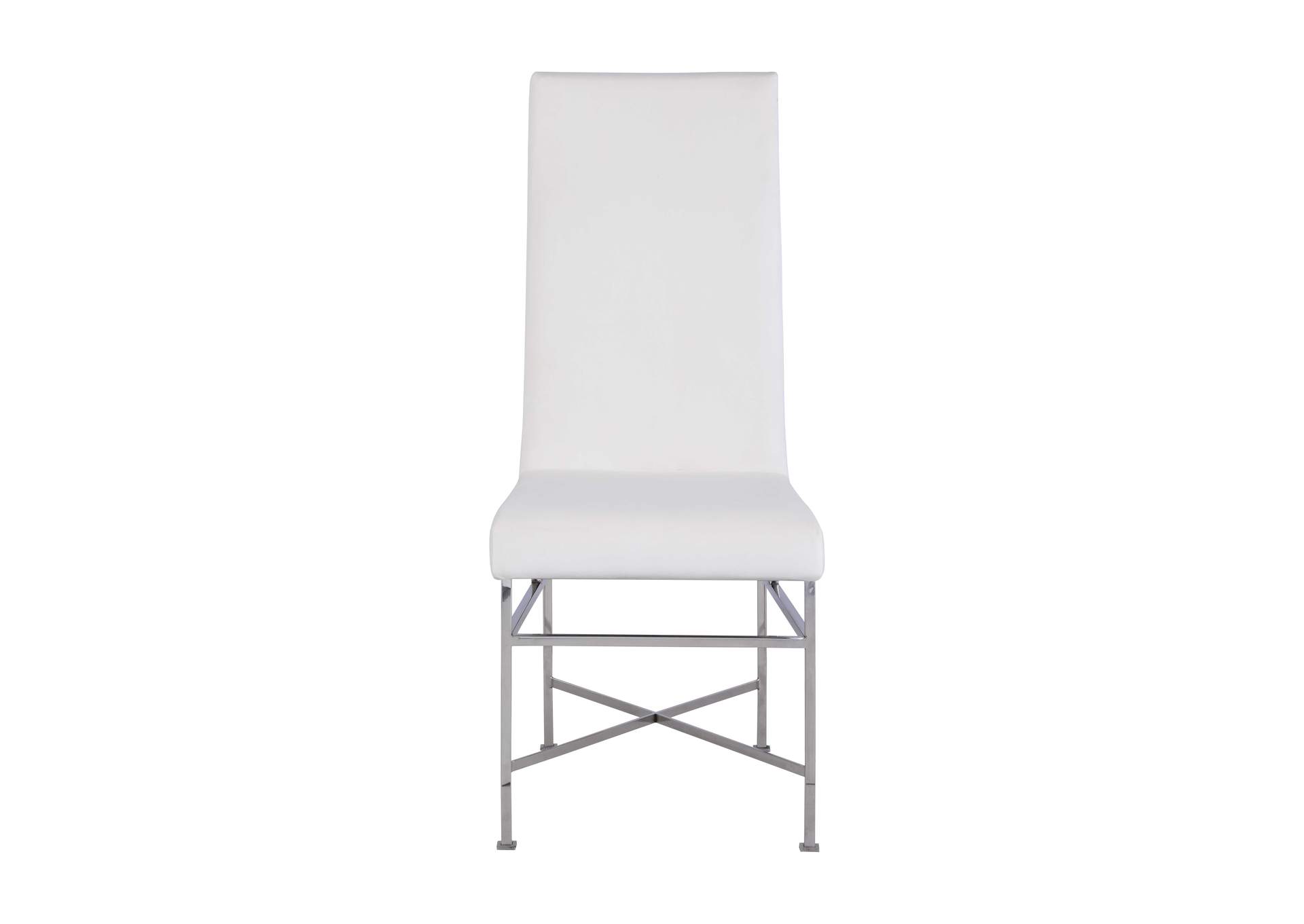Contemporary Side Chair w/ Steel Frame,Chintaly Imports