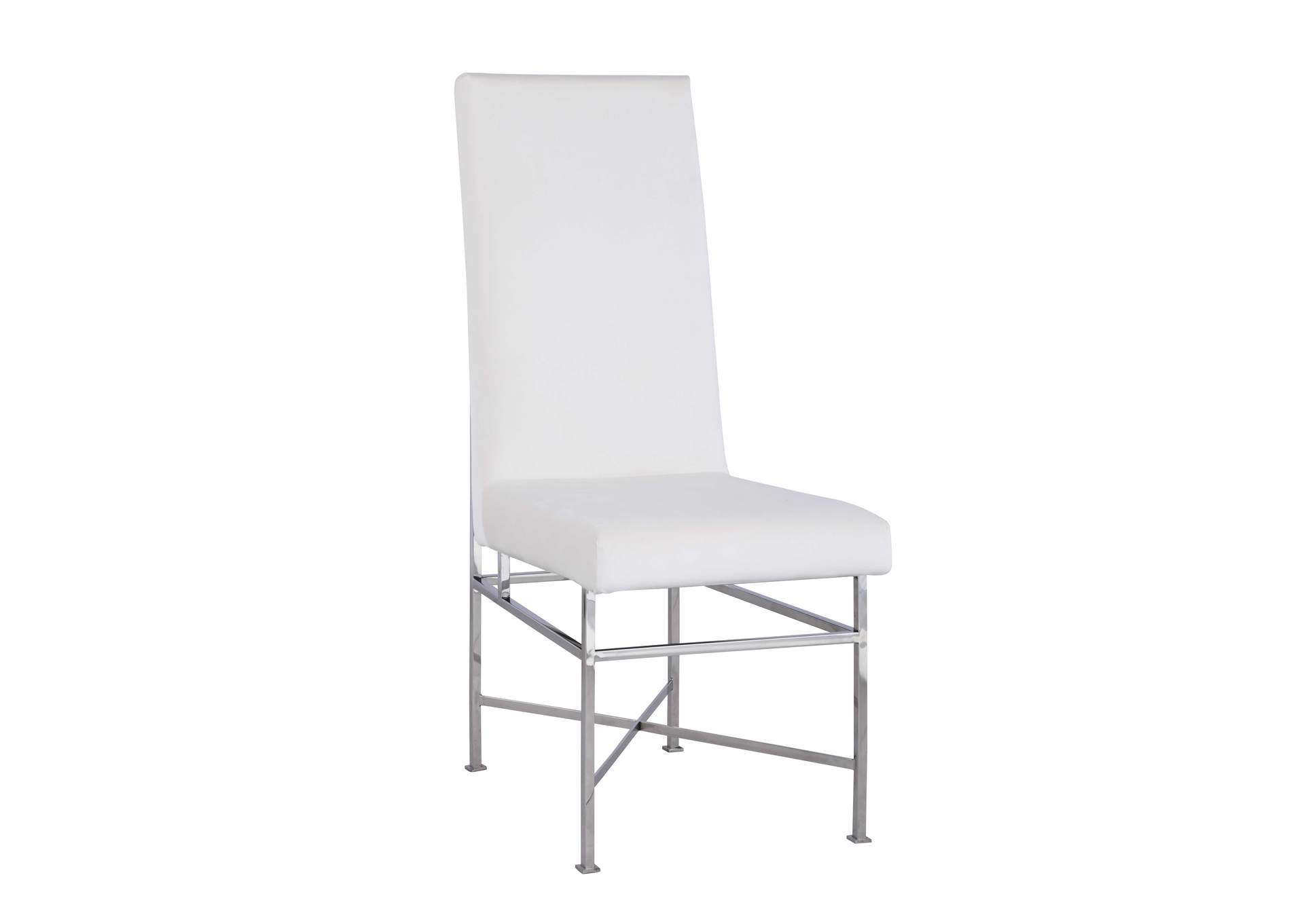Contemporary Side Chair w/ Steel Frame,Chintaly Imports