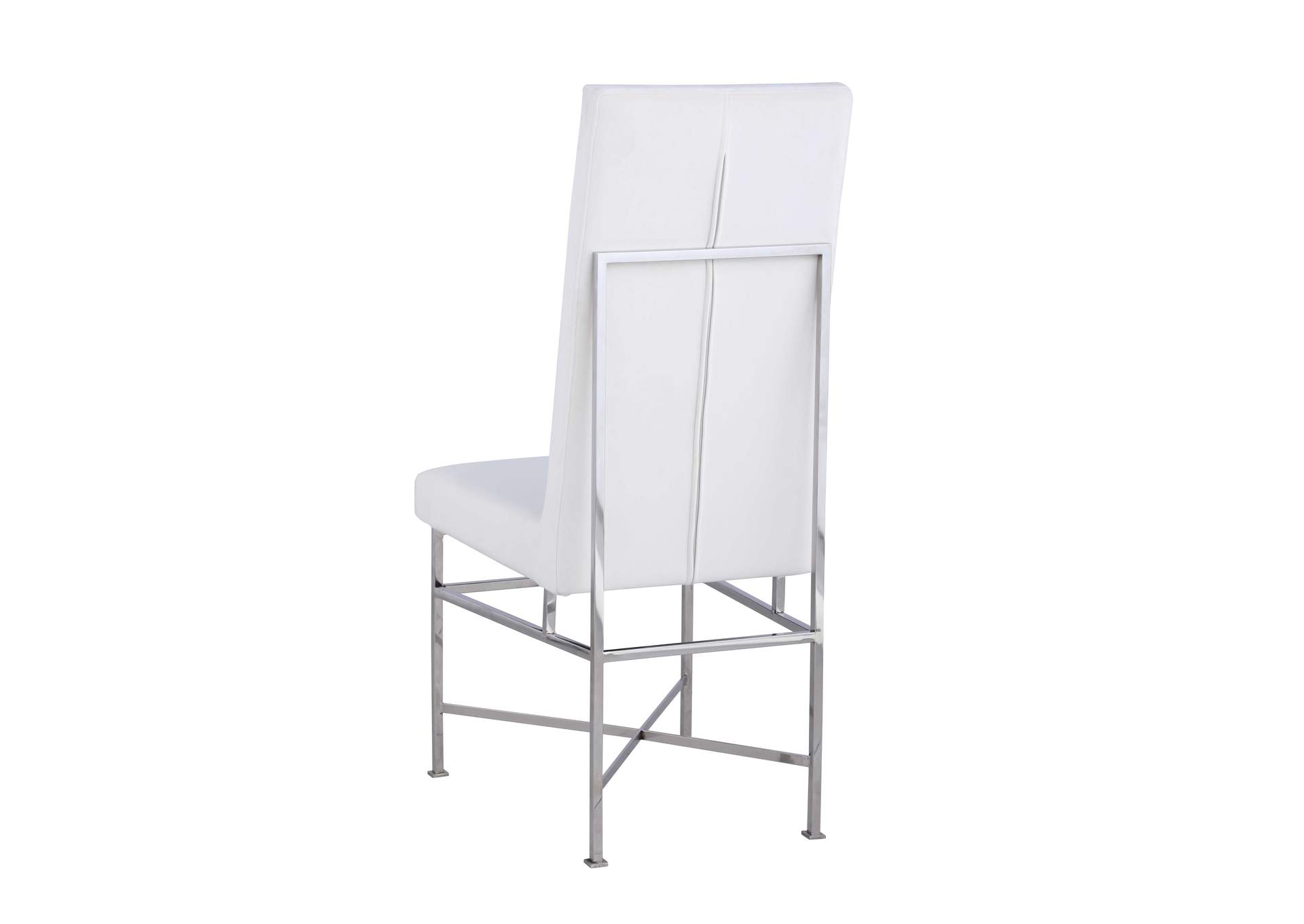 Contemporary Side Chair w/ Steel Frame,Chintaly Imports