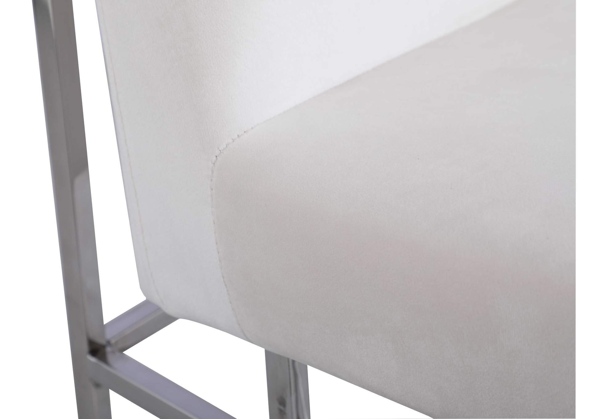 Contemporary Side Chair w/ Steel Frame,Chintaly Imports