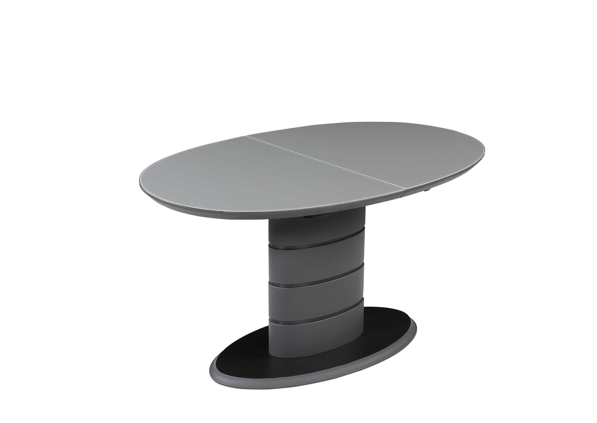 Contemporary Extendable Dining Table w/ Art Deco Strip Base,Chintaly Imports