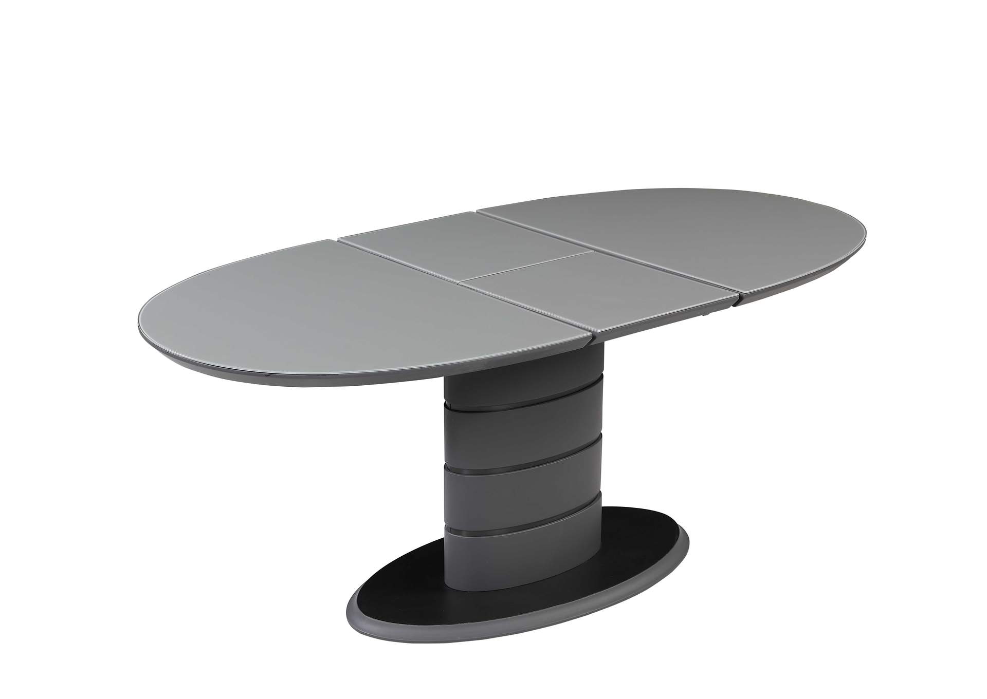 Contemporary Extendable Dining Table w/ Art Deco Strip Base,Chintaly Imports