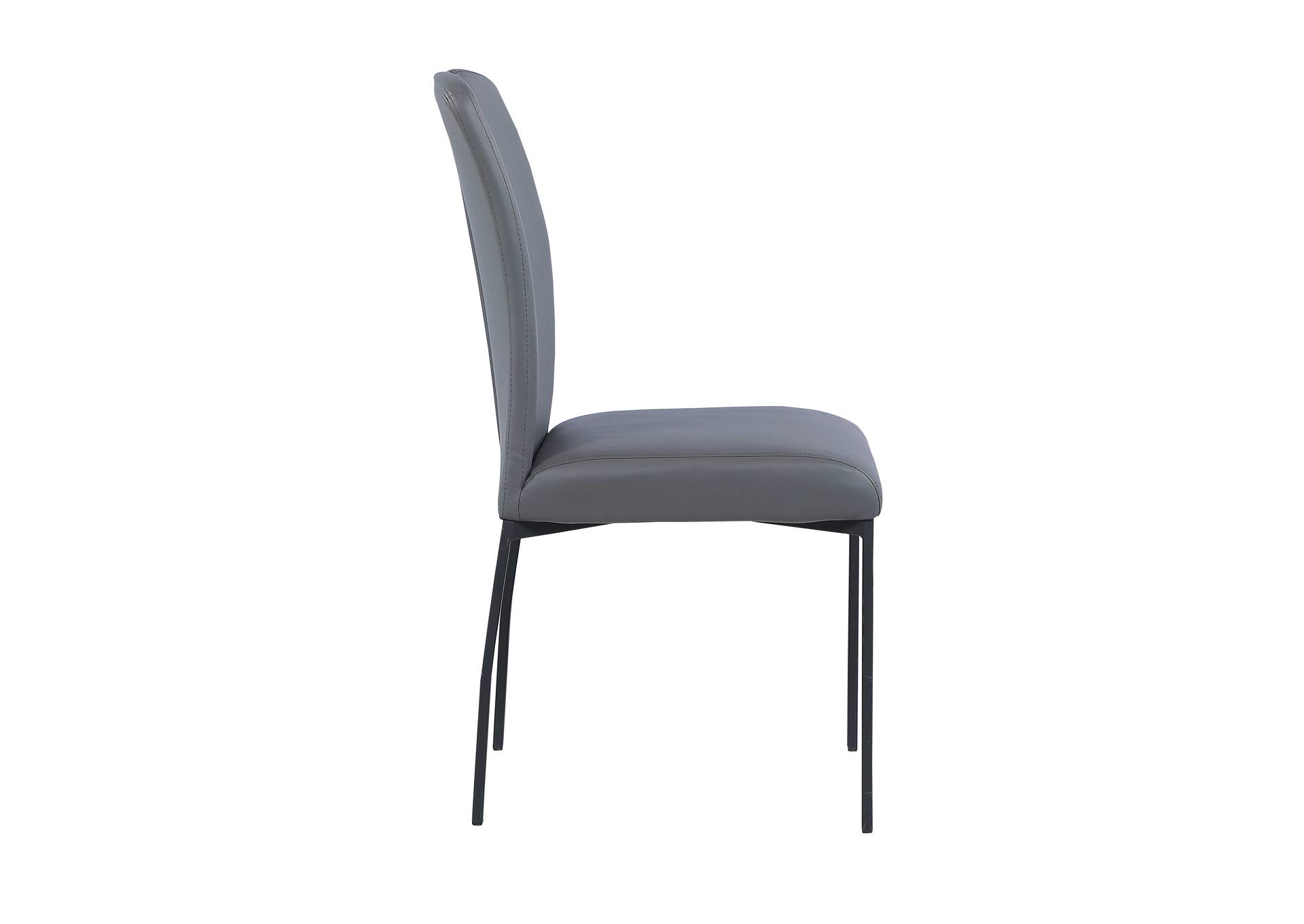 Contemporary Dining Set w/ Extendable Top, Art Deco Base & 4 Handle Back Chairs,Chintaly Imports