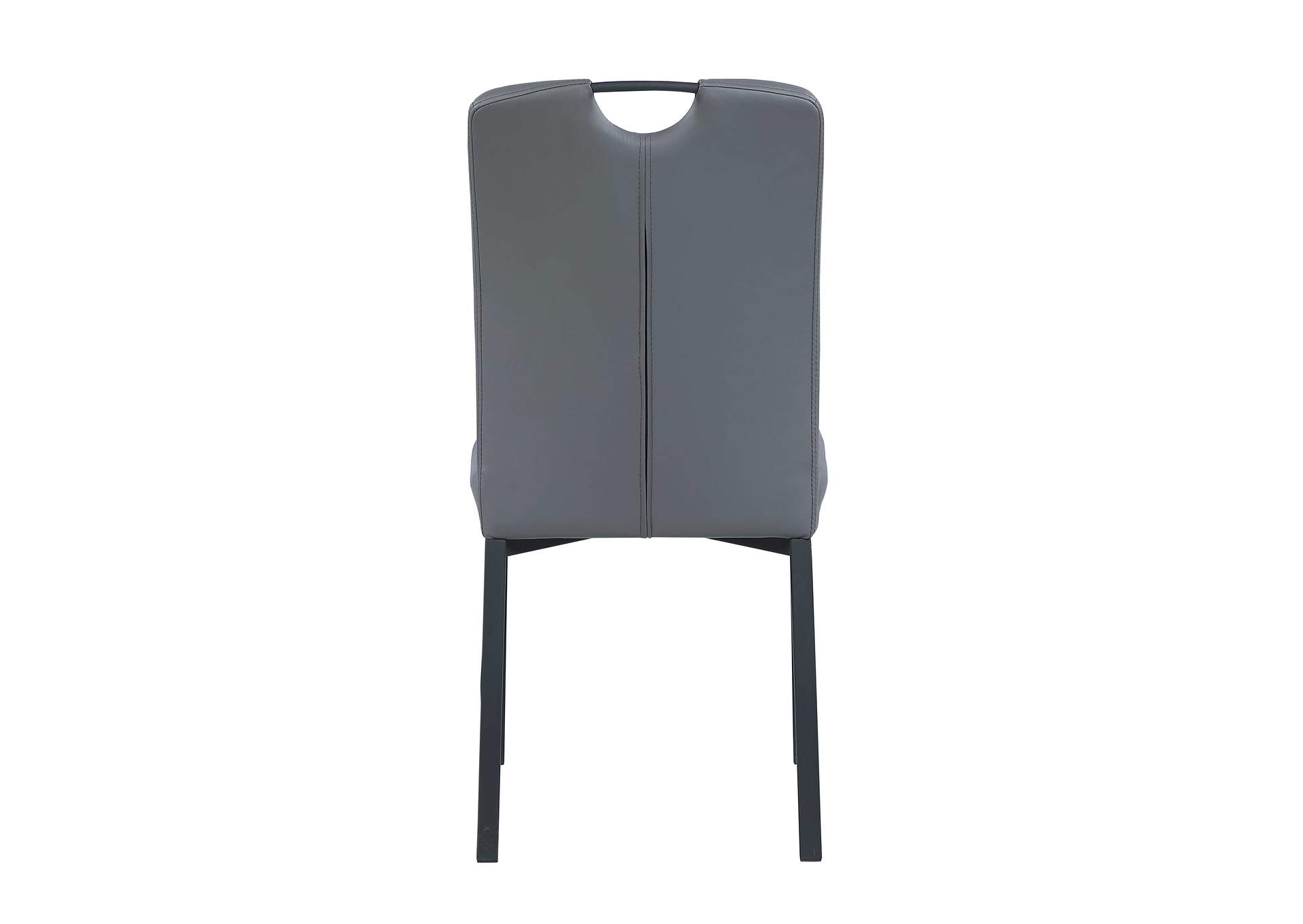 Contemporary Dining Set w/ Extendable Top, Art Deco Base & 4 Handle Back Chairs,Chintaly Imports