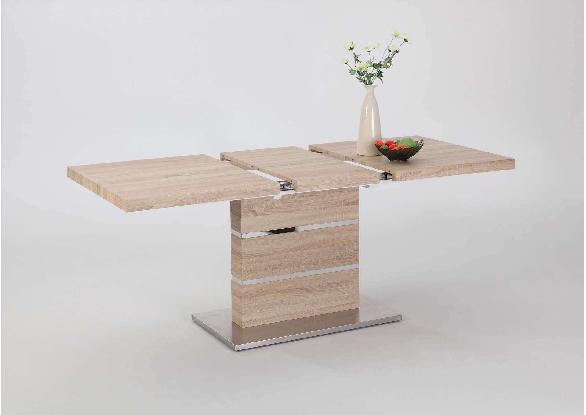 Modern Extendable All-Wood Dining Table,Chintaly Imports