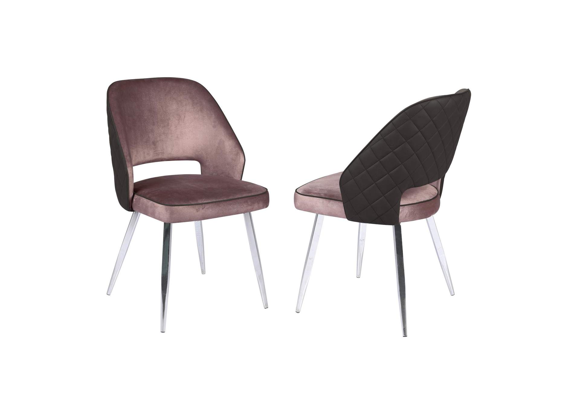 Contemporary 2-Tone Open Back 2-Tone Side Chair (Set of 2),Chintaly Imports