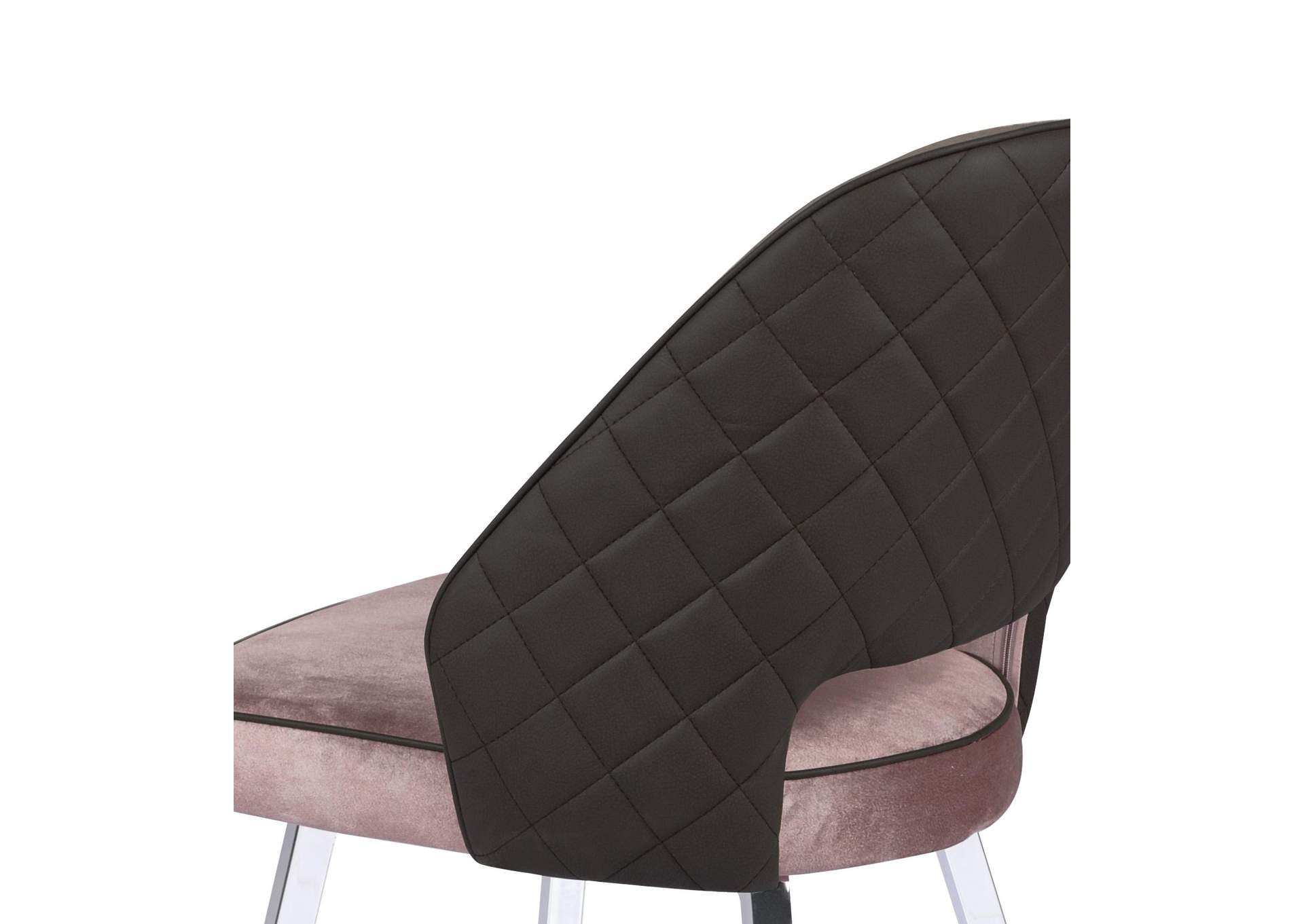 Contemporary 2-Tone Open Back 2-Tone Side Chair (Set of 2),Chintaly Imports