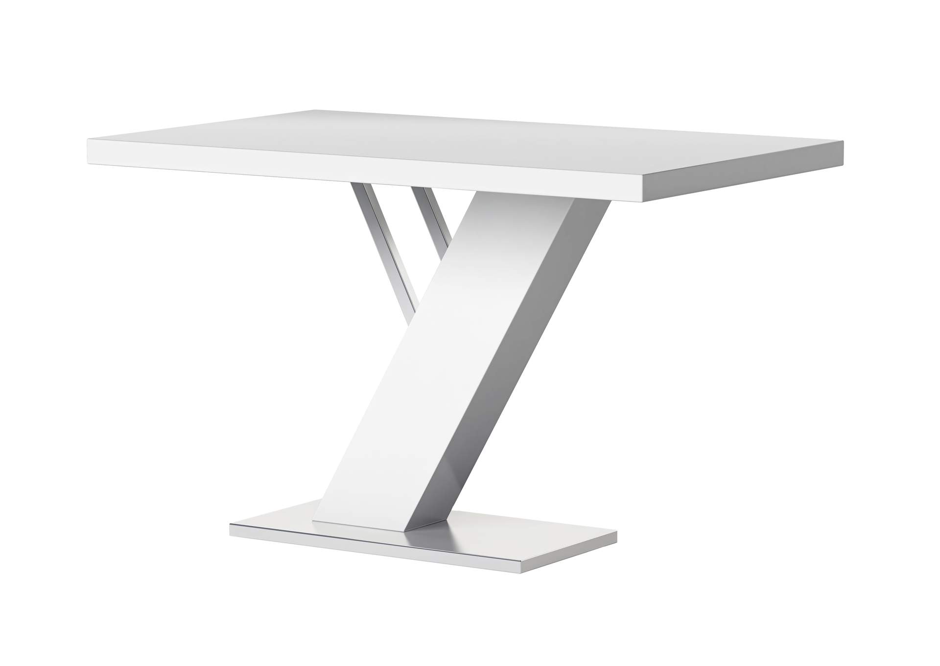 Contemporary Dining Table With White Gloss Top & Y-Shaped Pedestal,Chintaly Imports