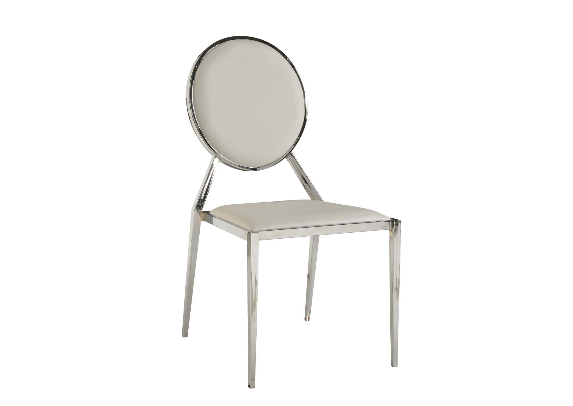 Contemporary Round-Back Upholstered Side Chair,Chintaly Imports