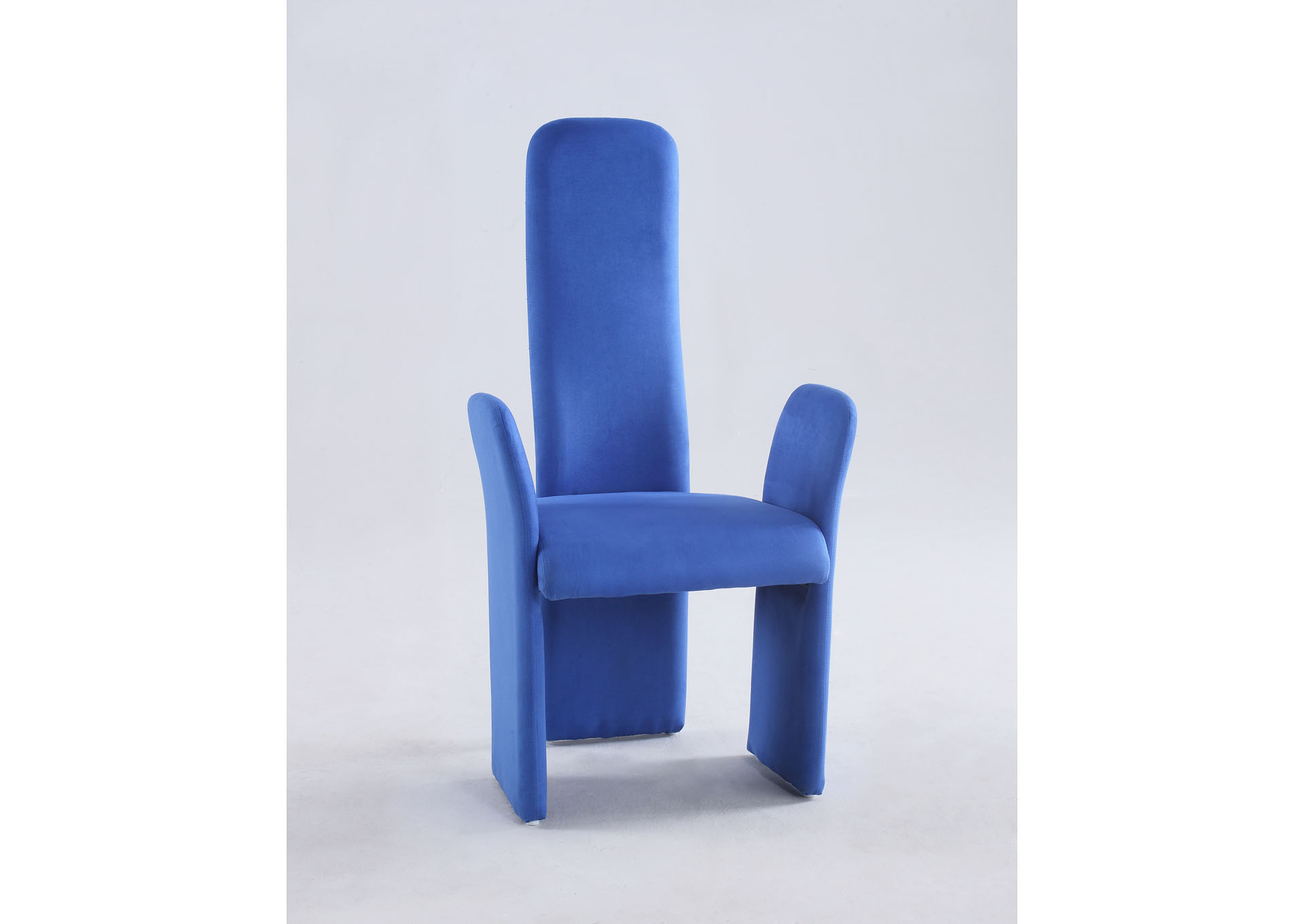 Lucy Blue High Contour Back Arm Dining Chair (Set of 2),Chintaly Imports