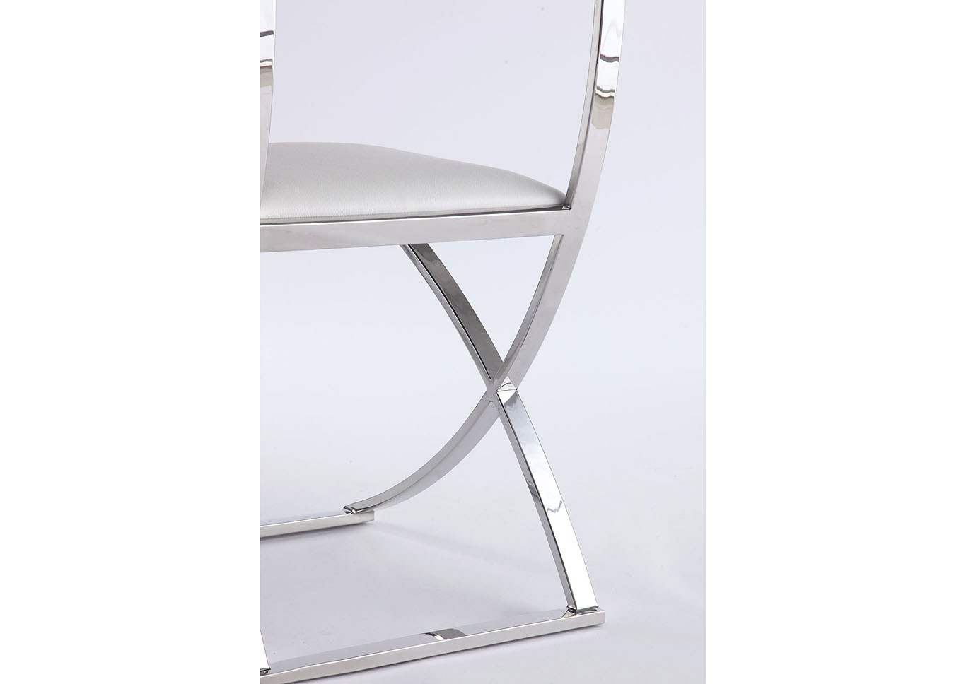 Madison White Floating-Back Side Chair (Set of 2),Chintaly Imports