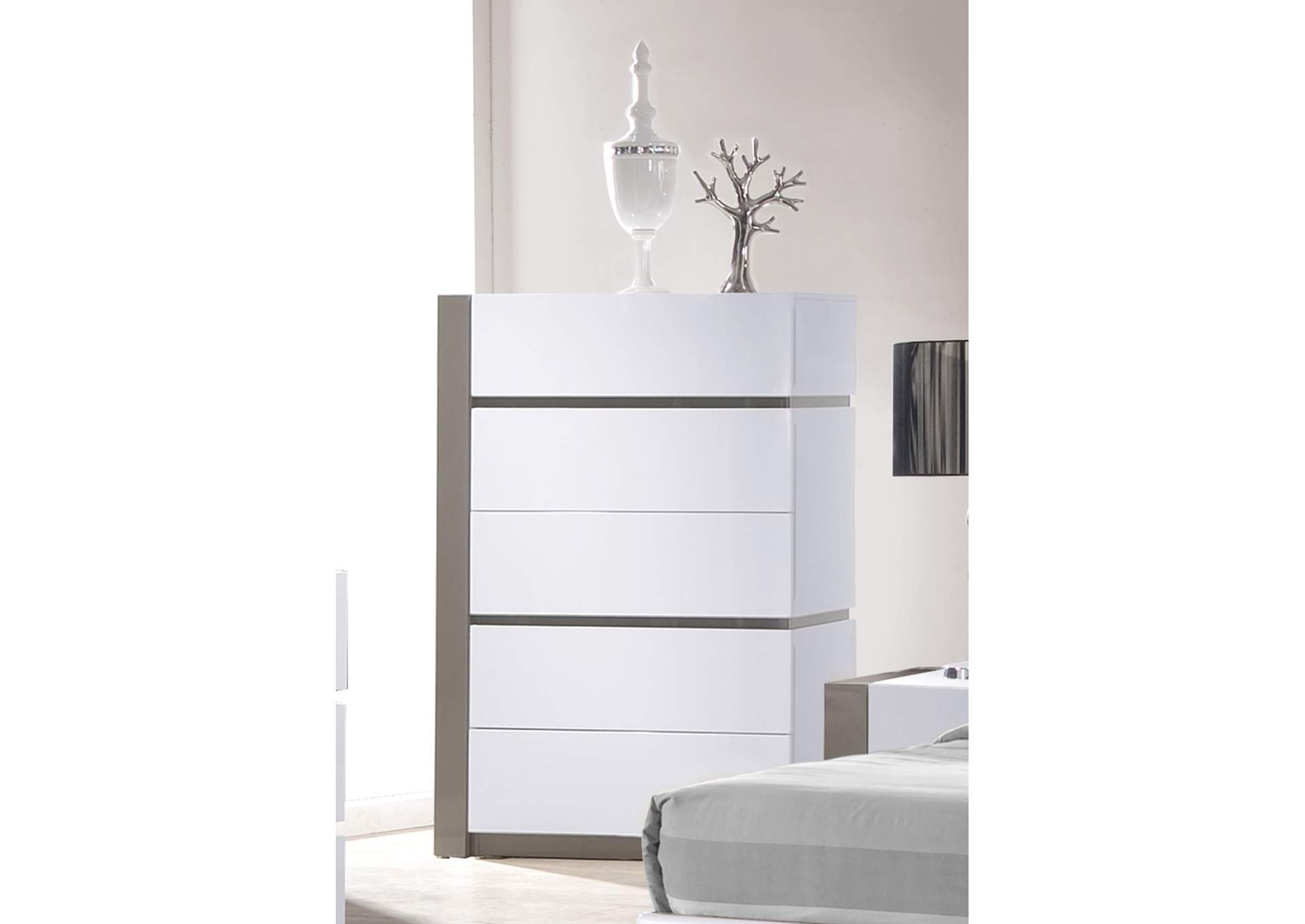 Modern 5-Drawer Chest,Chintaly Imports