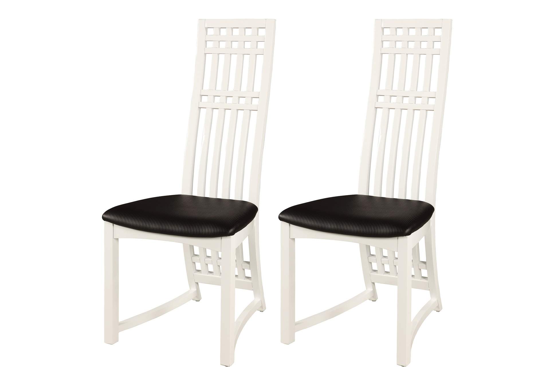 Margaret Gloss White High Back Lacquer Side Chair (Set of 2),Chintaly Imports