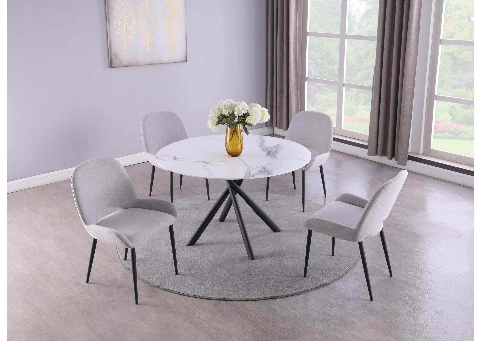Contemporary Side Chair With Bucket Seat (Set of 2),Chintaly Imports