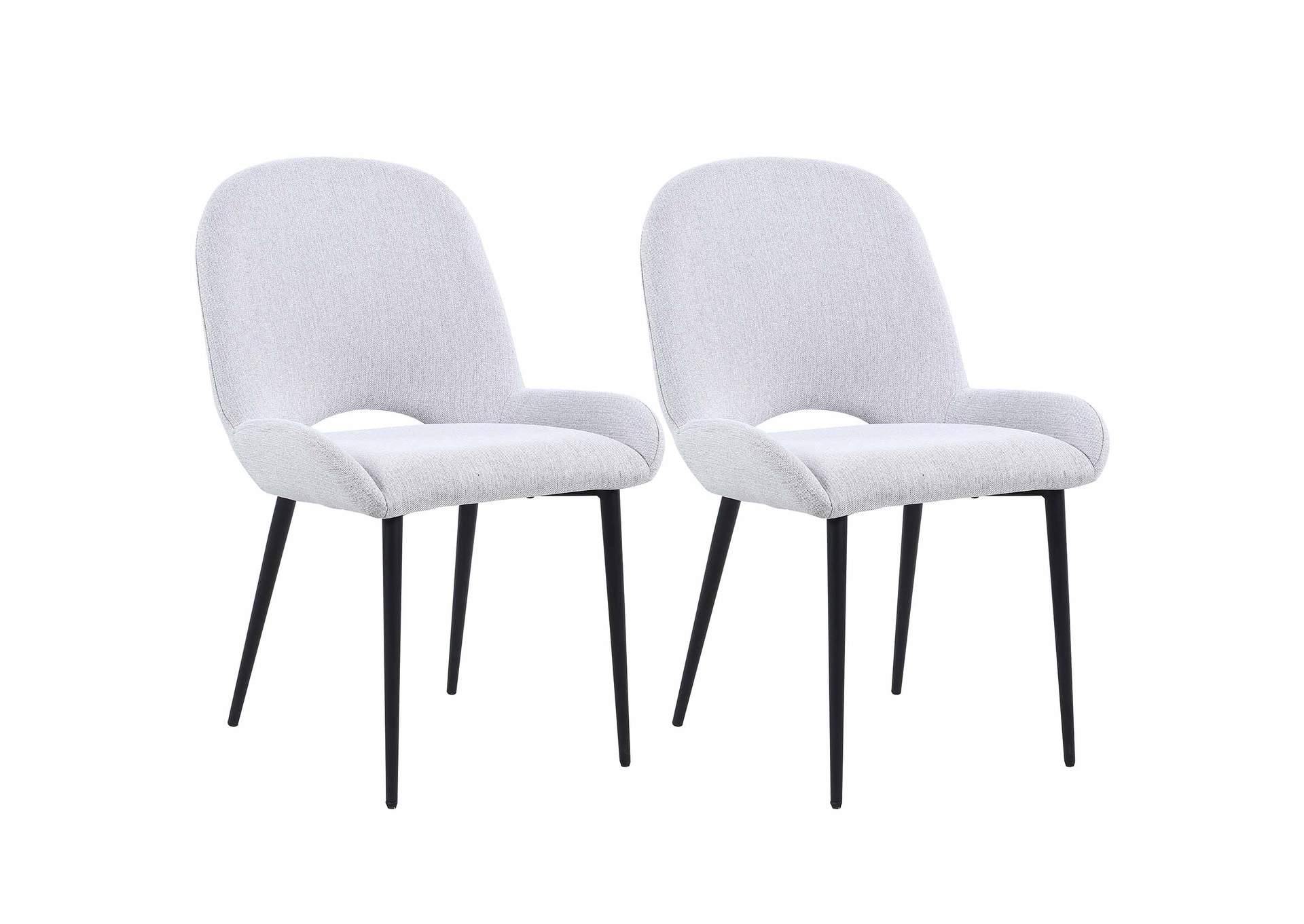 Contemporary Side Chair With Bucket Seat (Set of 2),Chintaly Imports